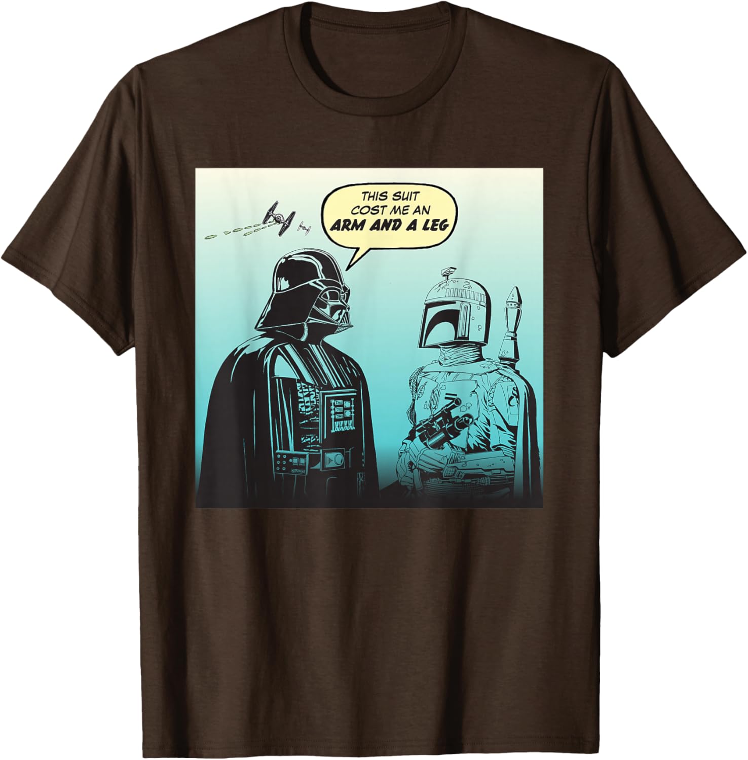 Star Wars Funny Darth Vader and Boba Fett Comic T-Shirt for Fans - 16