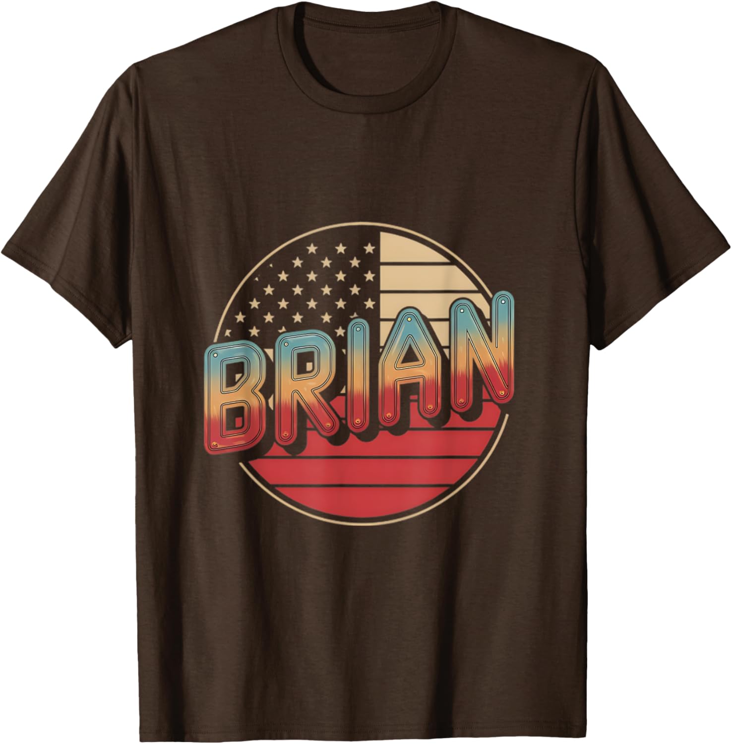 Personalized BRIAN USA Flag Patriot T-Shirt for Proud Americans - 12