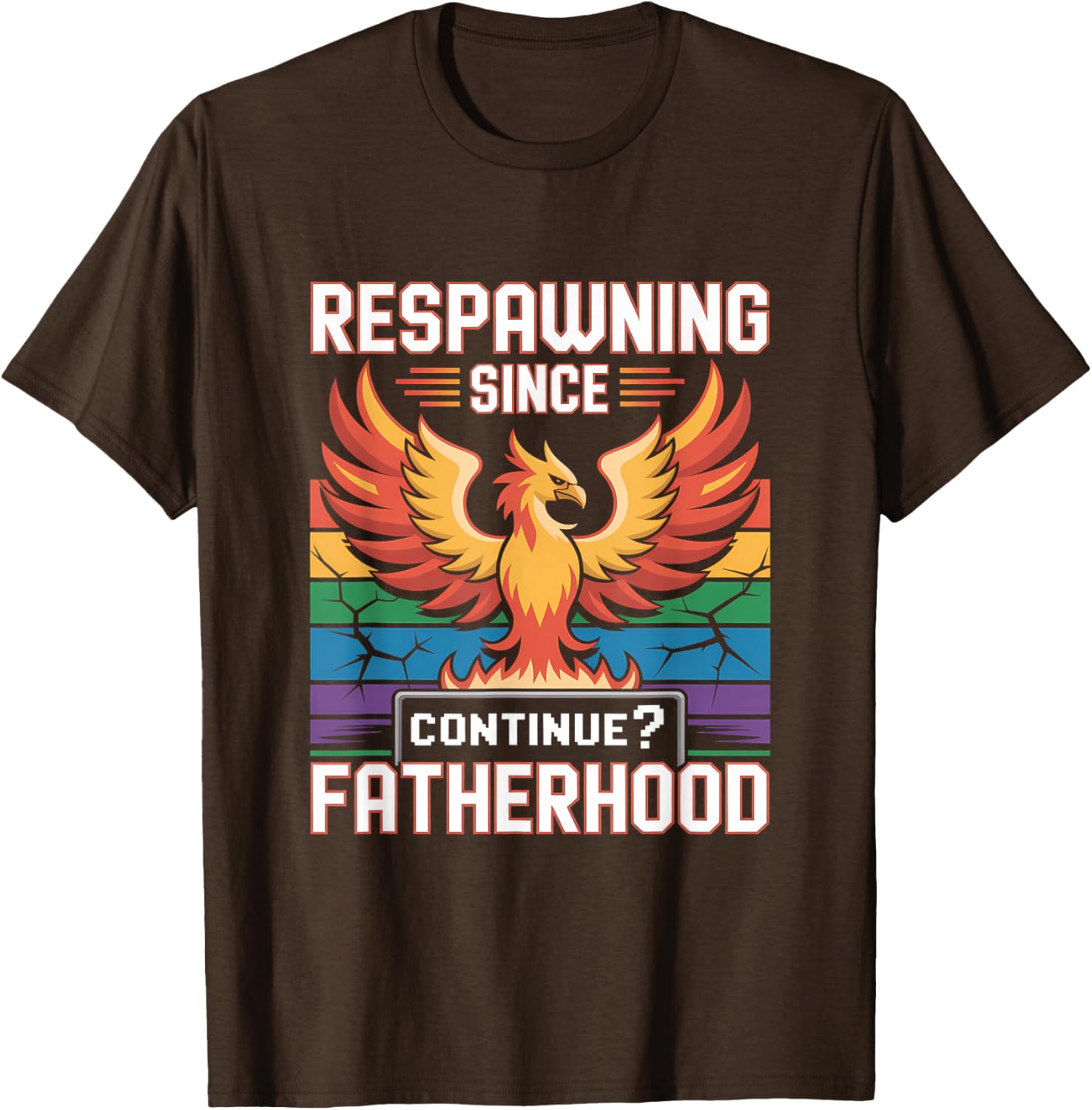 Respawning Since Fatherhood - Phoenix Dad Life T-Shirt for Dads - 2