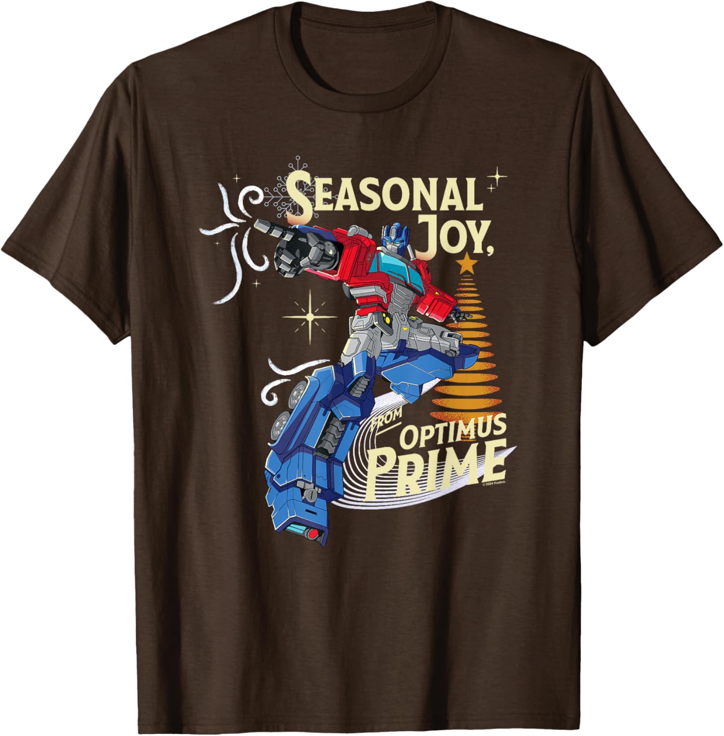 Transformers Optimus Prime Christmas T-Shirt for Seasonal Cheer - 15