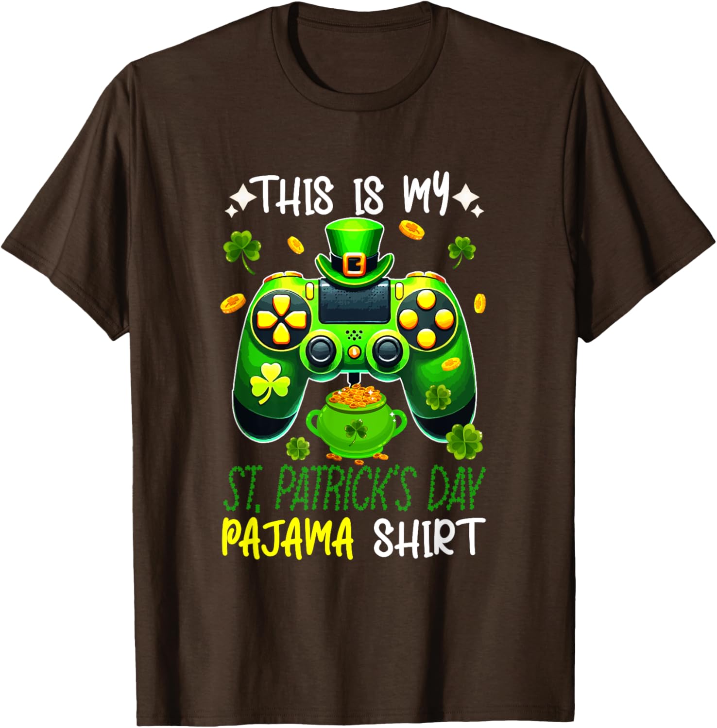 St. Patrick's Day Gamer T-Shirt - Fun Pyjama Shirt for Gaming Enthusiasts - 8