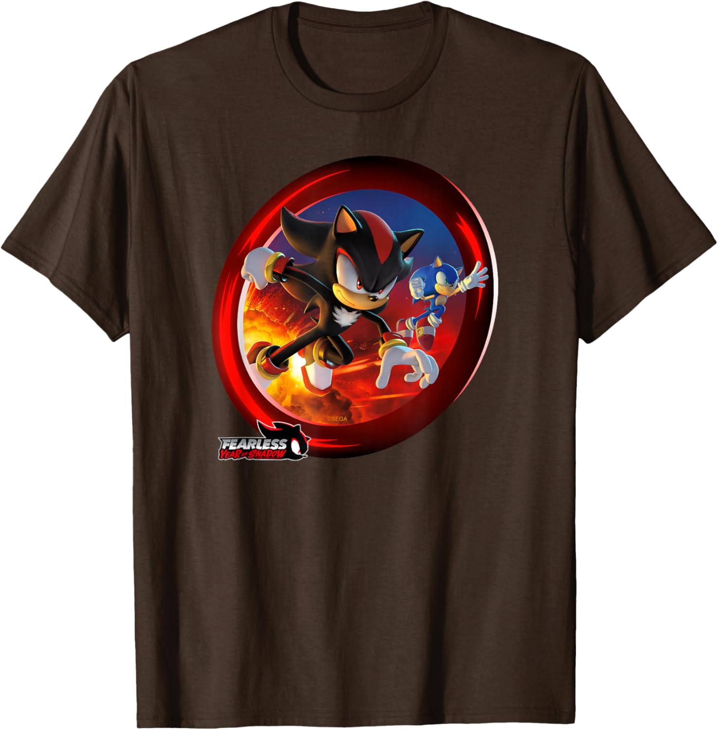 Sonic the Hedgehog Fearless Year of Shadow Graphic T-Shirt for Fans - 3