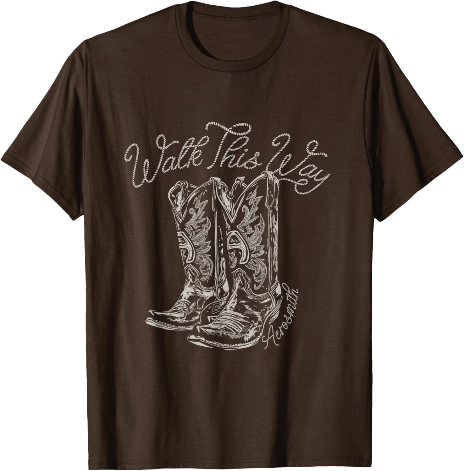 Official Aerosmith Walk This Way Boots T-Shirt for Music Fans and Collectors - 1