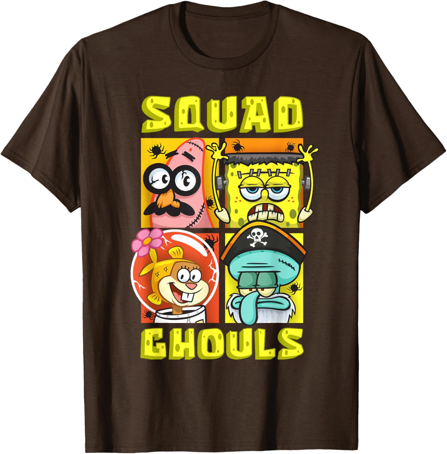 Mademark SpongeBob Halloween Squad T-Shirt with Patrick, Squidward & Sandy - 19
