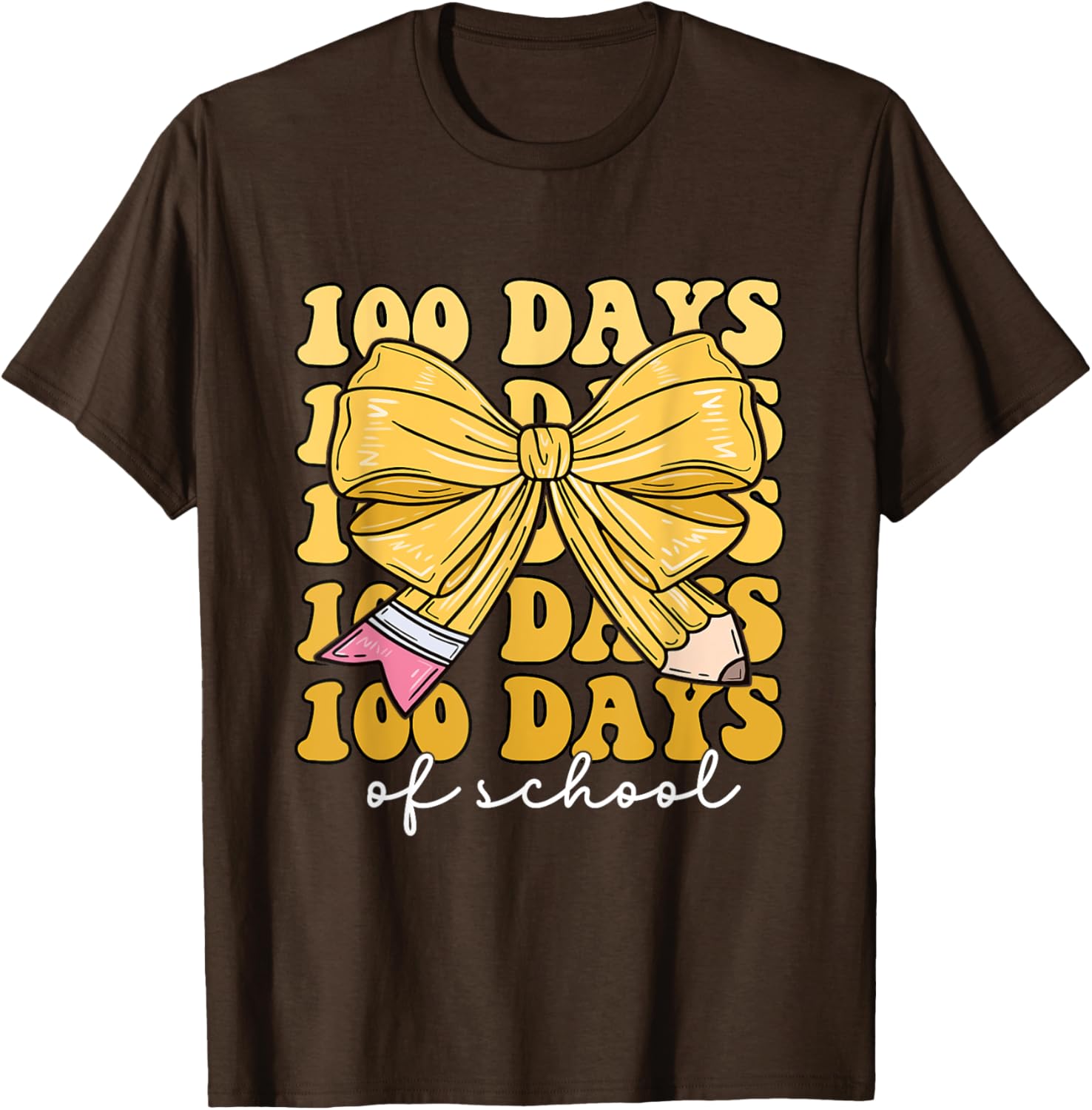 100 Days of School Coquette Bow T-Shirt for Girls Fun and Stylish - 5