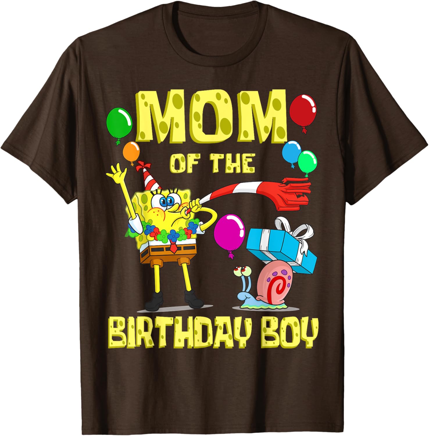 SpongeBob Mommy of the Birthday Boy Party T-Shirt for Fun Celebrations - 4