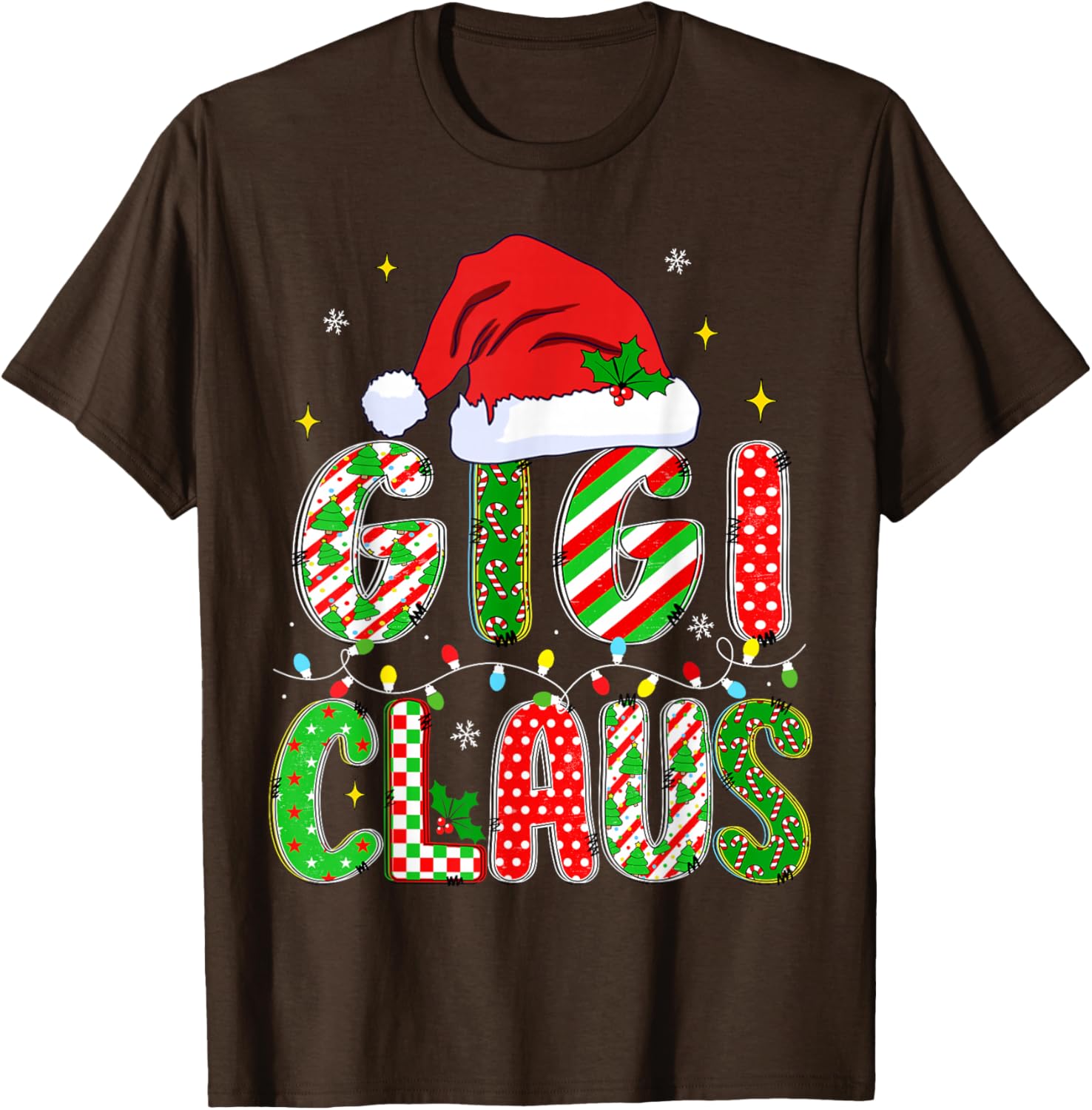 Festive HUGvyn Mom Matching Pajama T-Shirt for Family Christmas Fun - 22