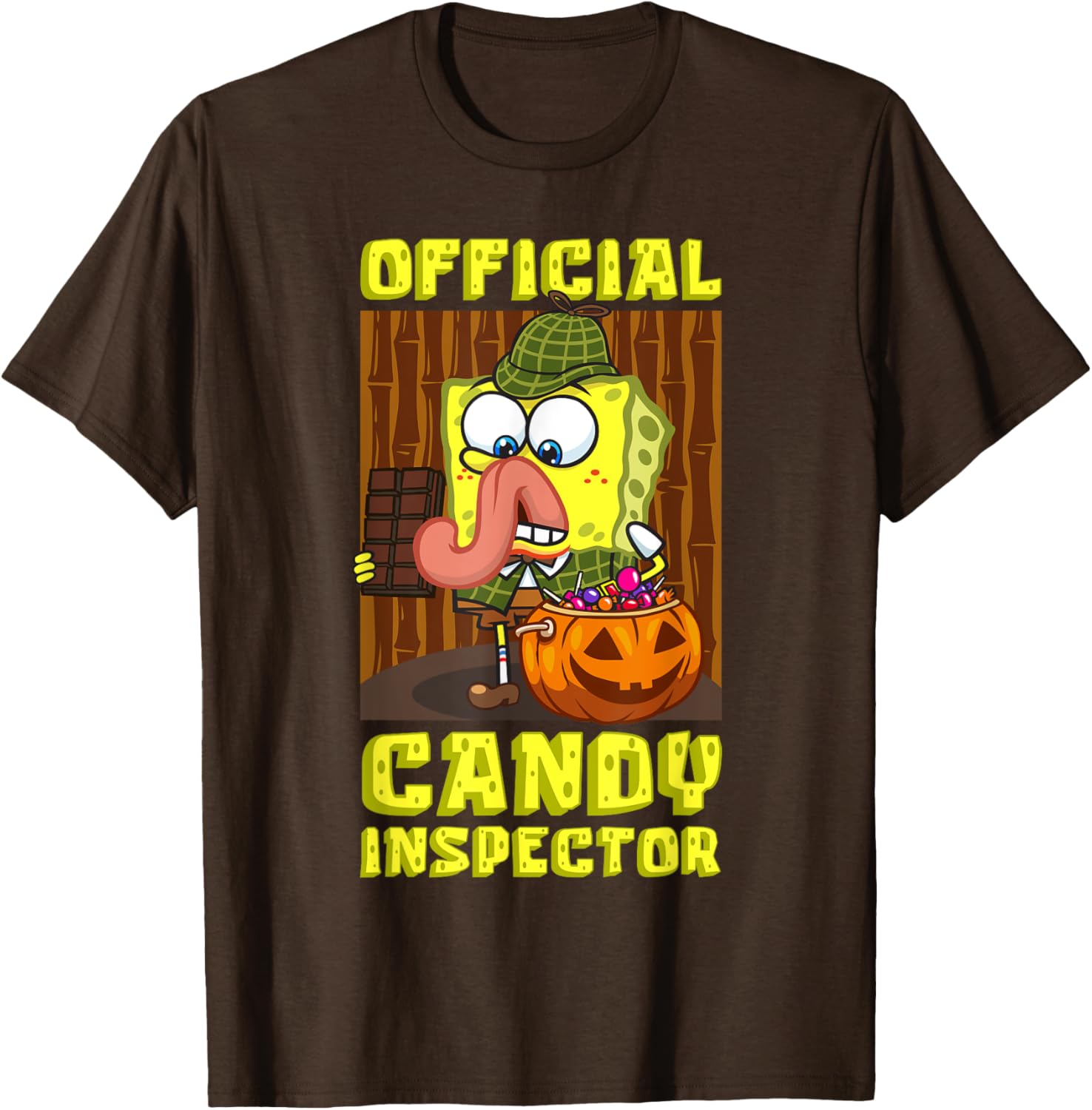 Mademark SpongeBob SquarePants Halloween Candy Inspector Fun T-Shirt - 2