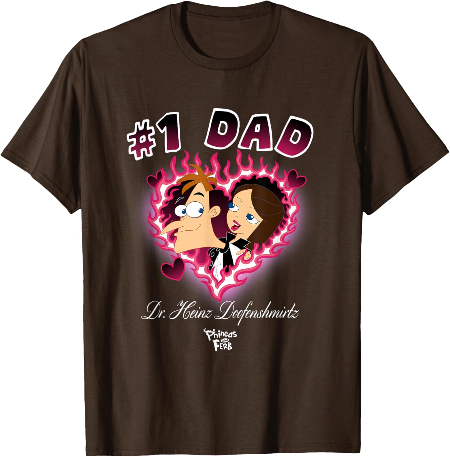 Phineas and Ferb Dr Heinz Doofenshmirtz Father's Day T-Shirt for Dad - 1