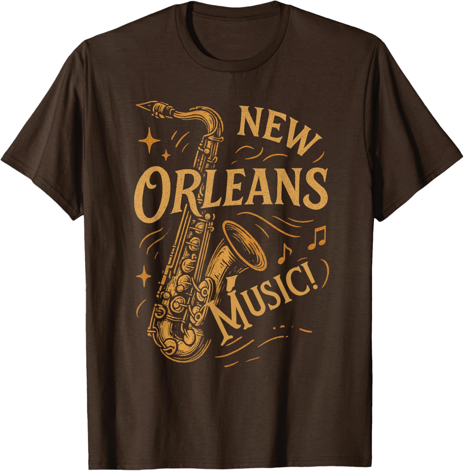 Vintage New Orleans Music Saxophone T-Shirt for Music Lovers - 1