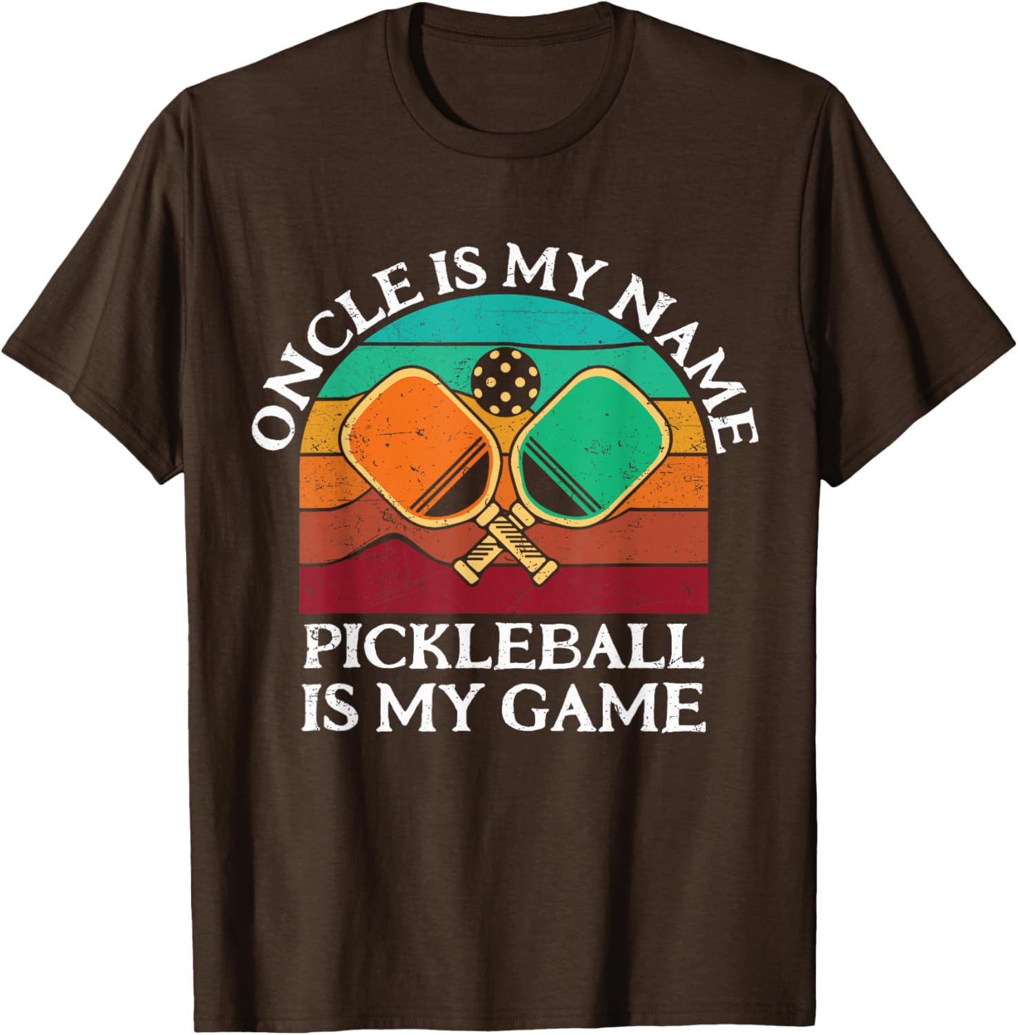 Oncle is My Name Pickleball is My Game Fun T-Shirt for Lovers of Sport - 4