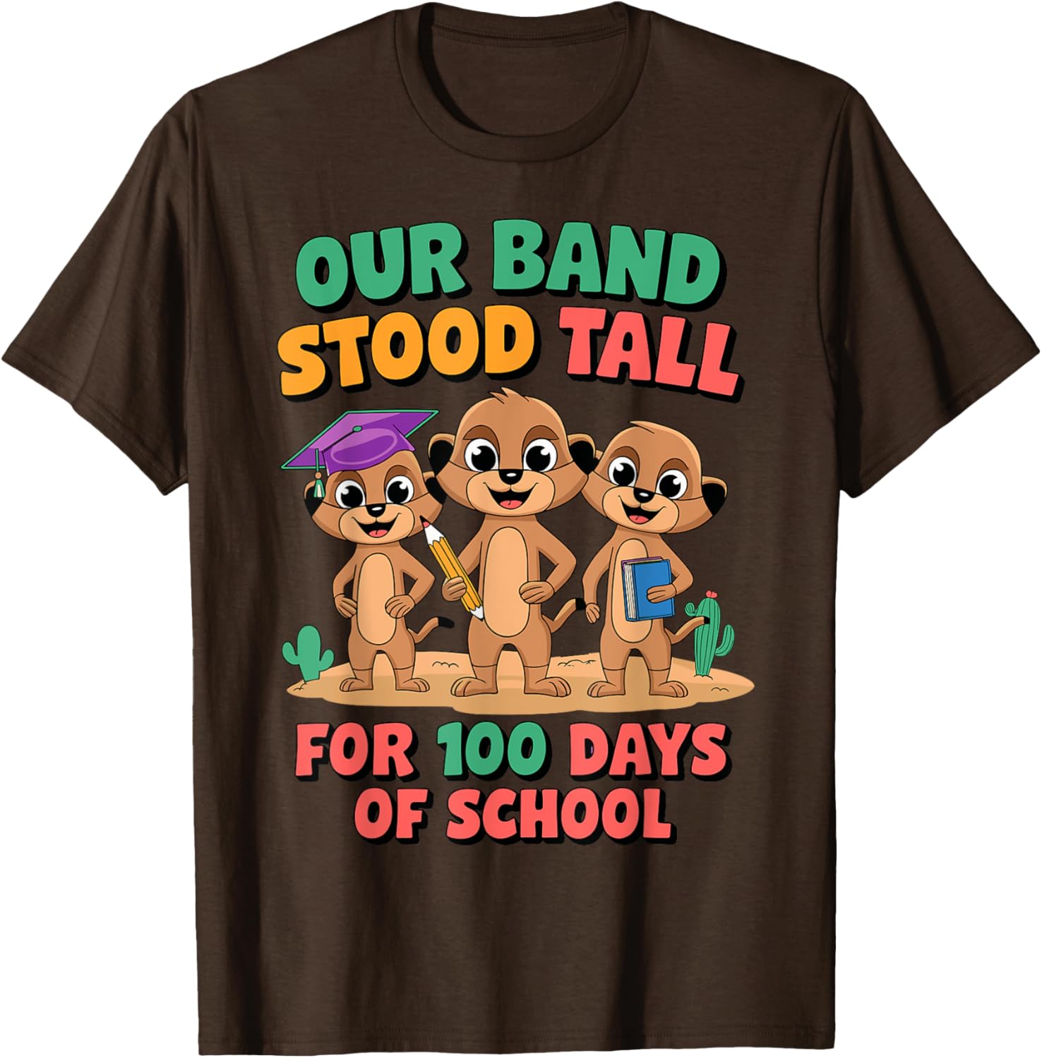 100 Days of School Teacher T-Shirt for Boys and Girls - Our Band Stood Tall - 3