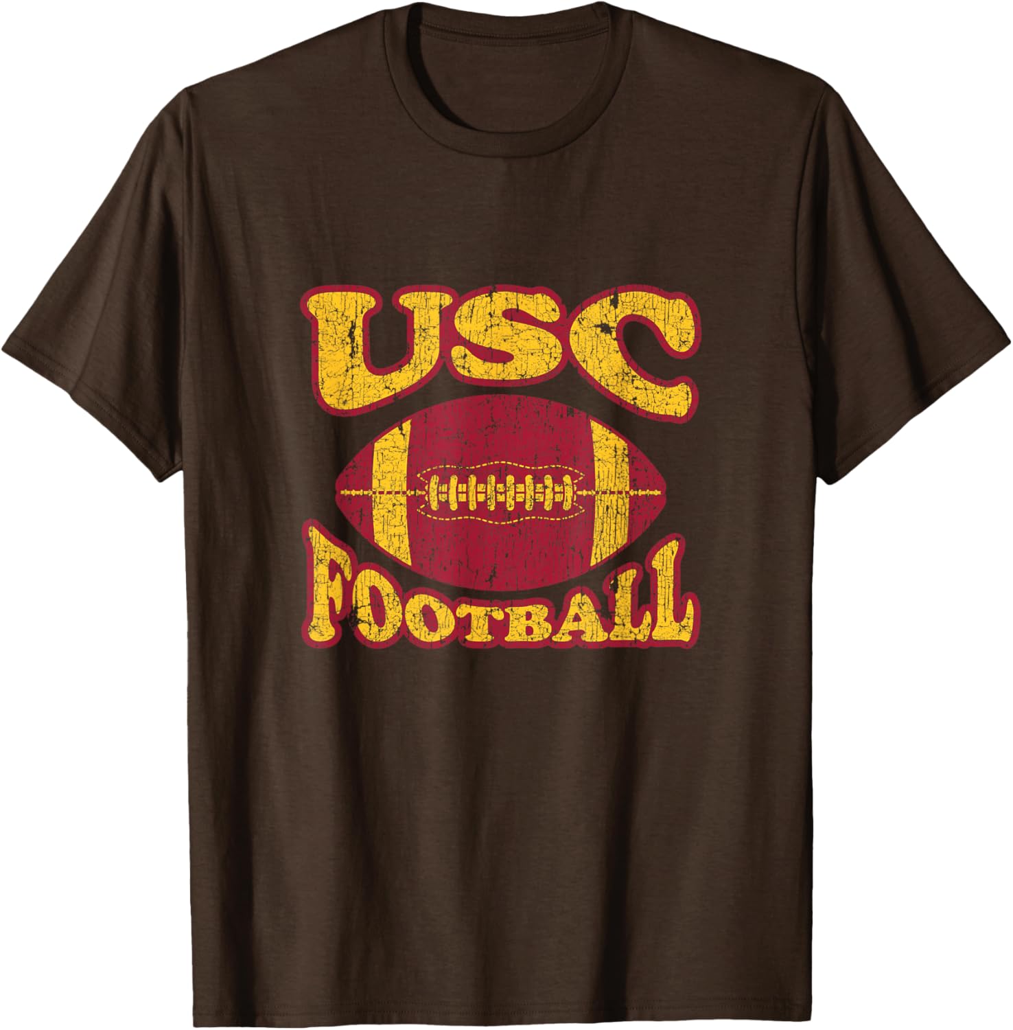 USC Trojans Distressed Retro Style Football T-Shirt for Fans - 7