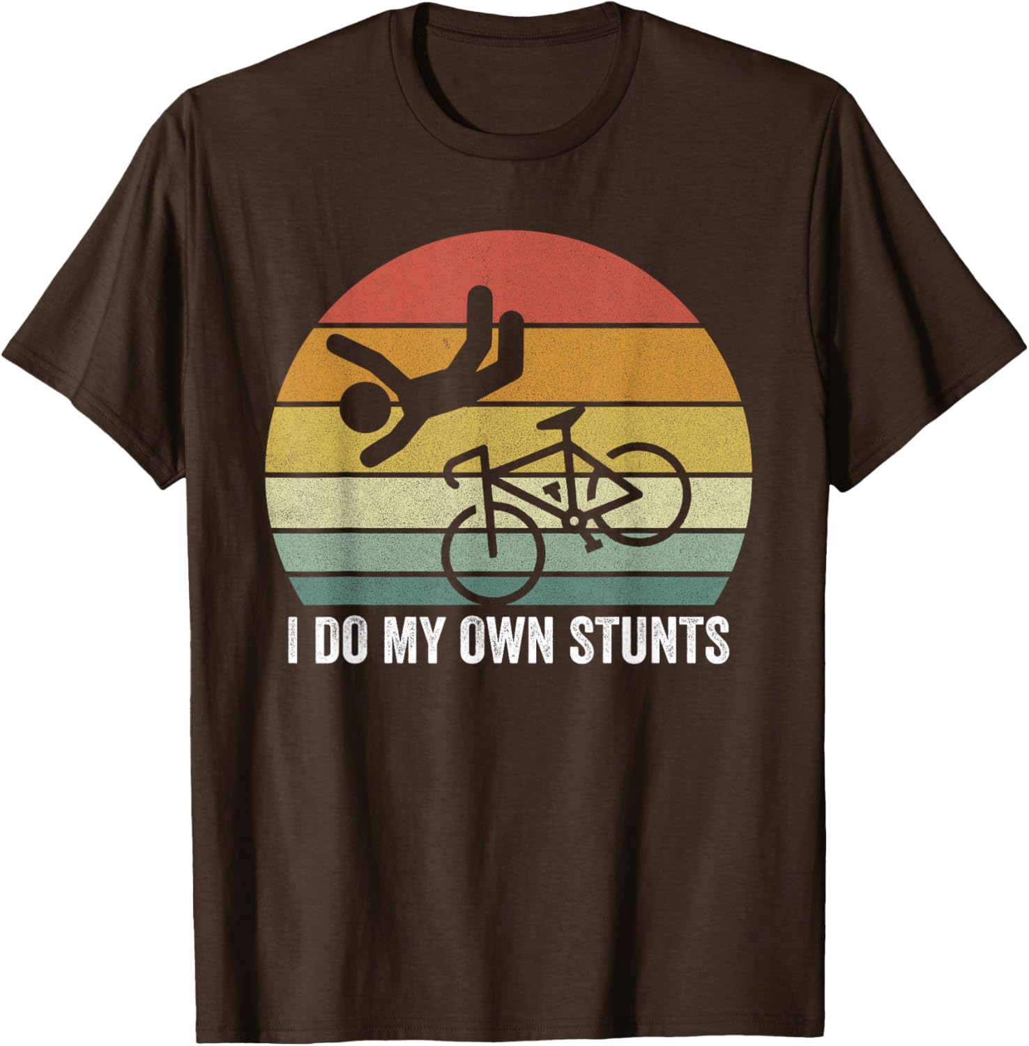 Vintage Retro I Do My Own Stunts Shirt for Bike Lovers - Fun T-Shirt - 4