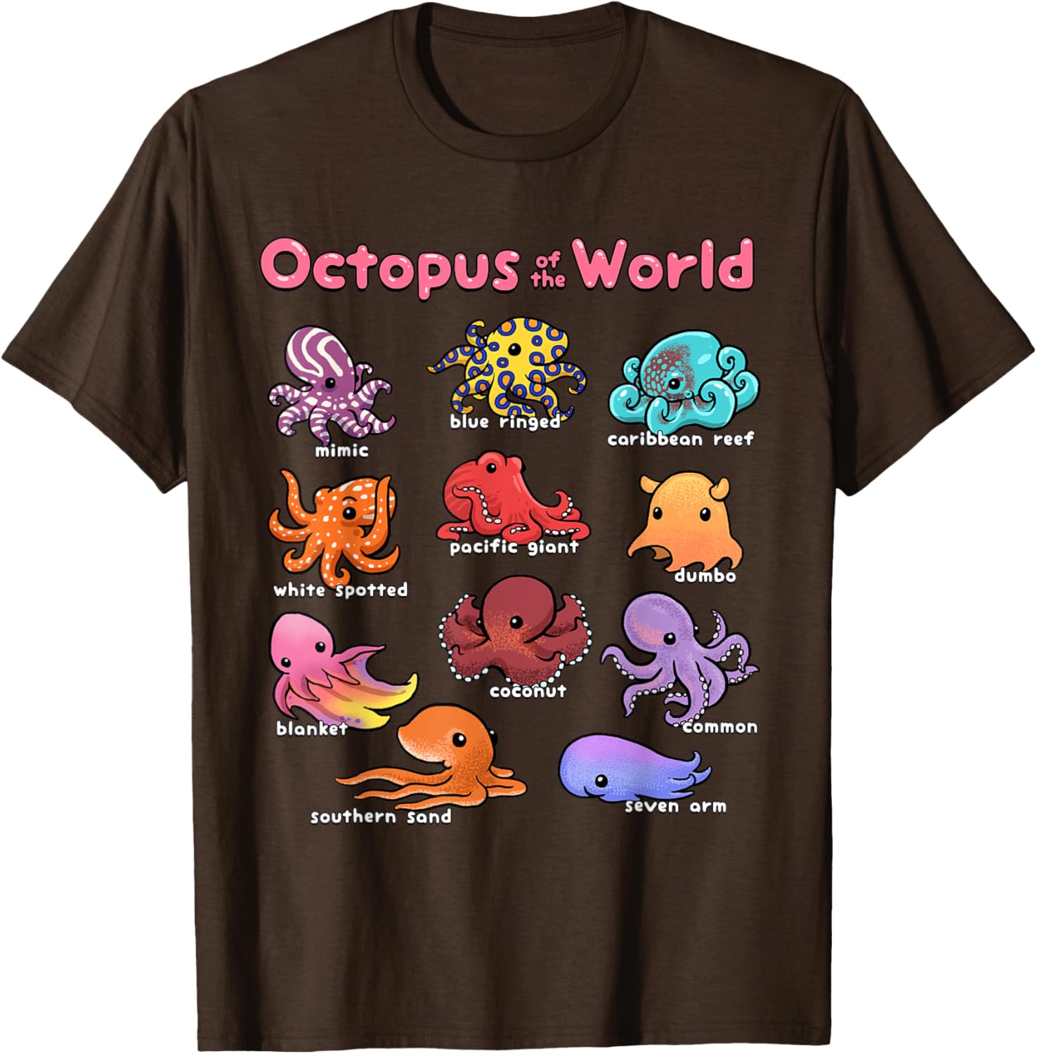 Octopus Sea Animals T-Shirt for Marine Life Lovers and Ocean Enthusiasts - 1