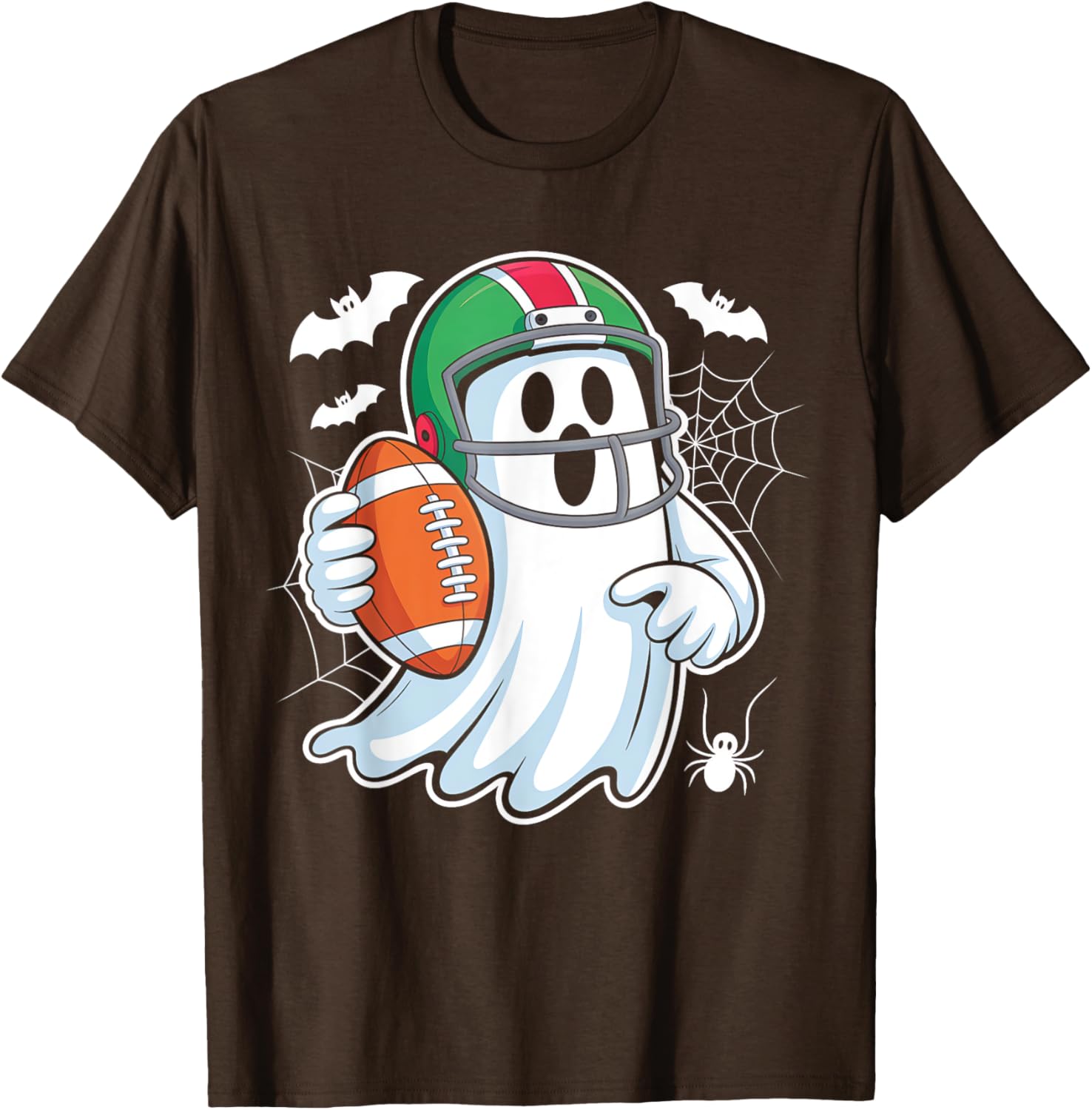 Funny Boo Ghost Playing Football Halloween T-Shirt for Spooky Fun - 6