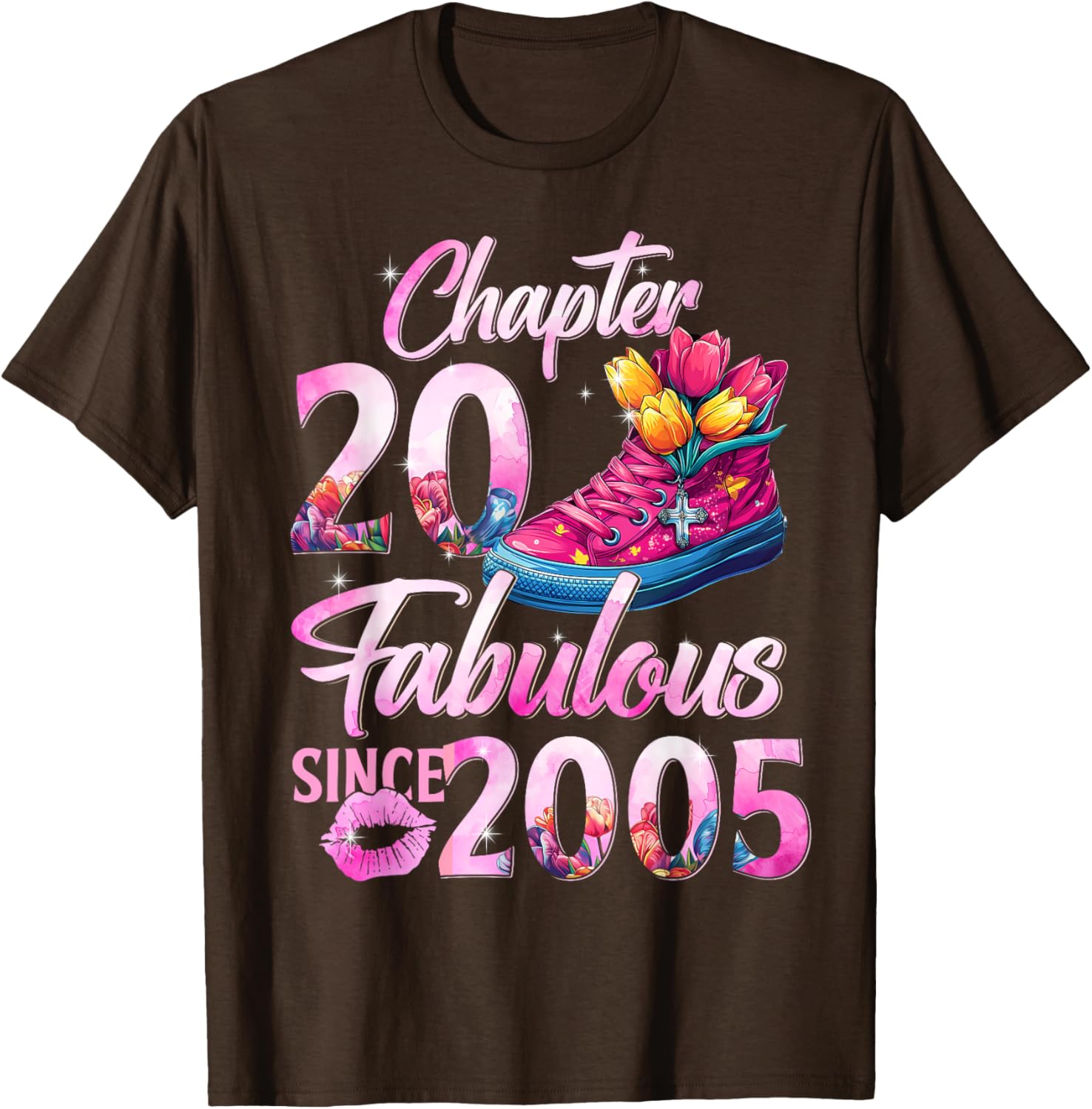 20th Birthday Queen T-Shirt Perfect Gift for 2005 EST Celebration - 1