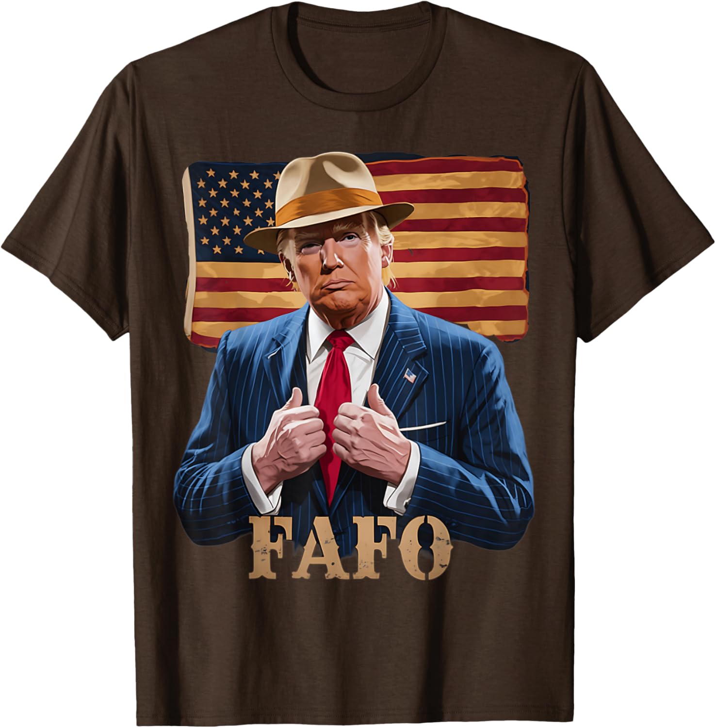 President Trump FAFO US Flag T-Shirt for Patriotic Fans and Supporters - 12