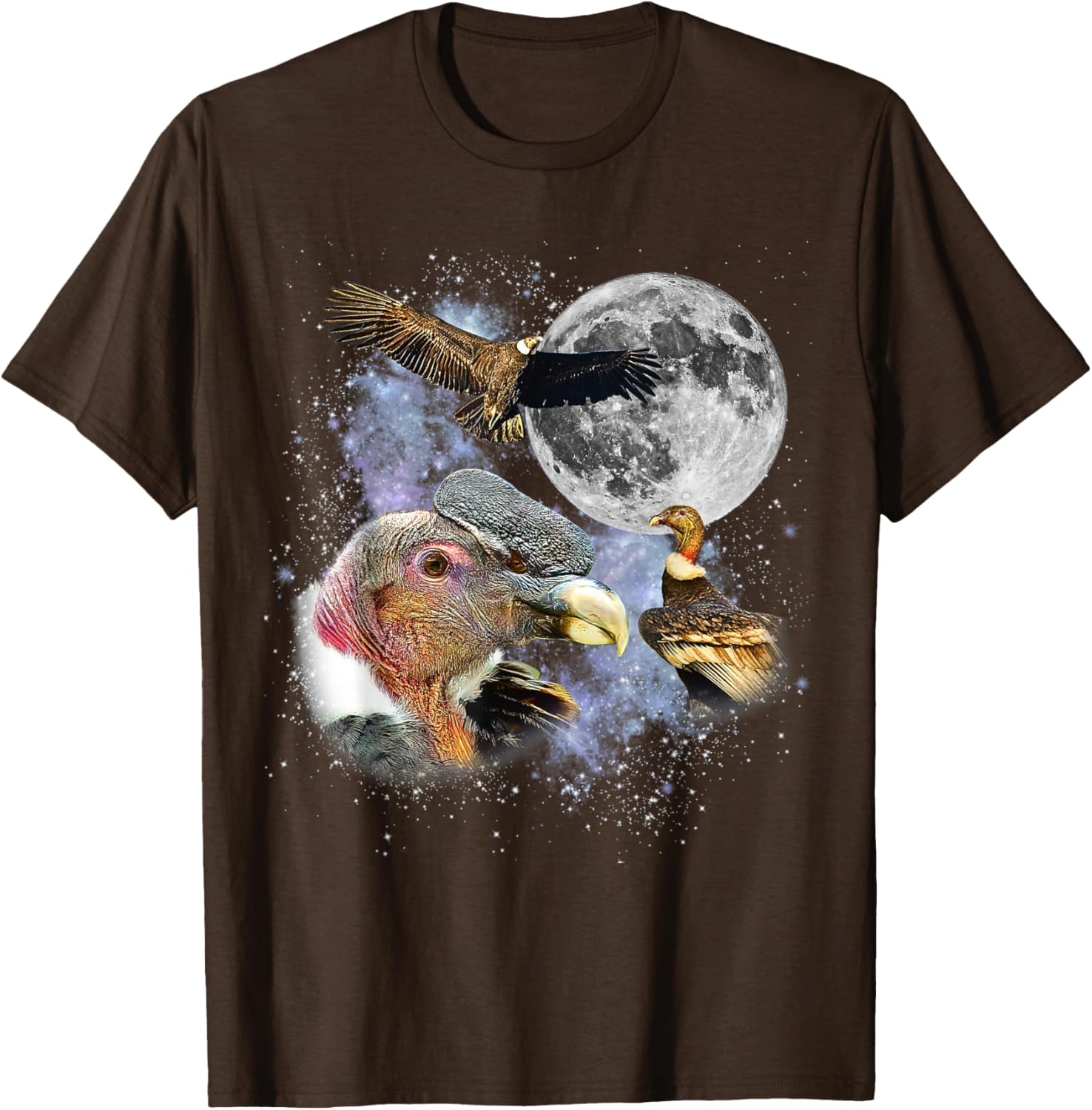 Retro Andean Condor Moon Graphic 90s Vintage T-Shirt for Cool Style - 11