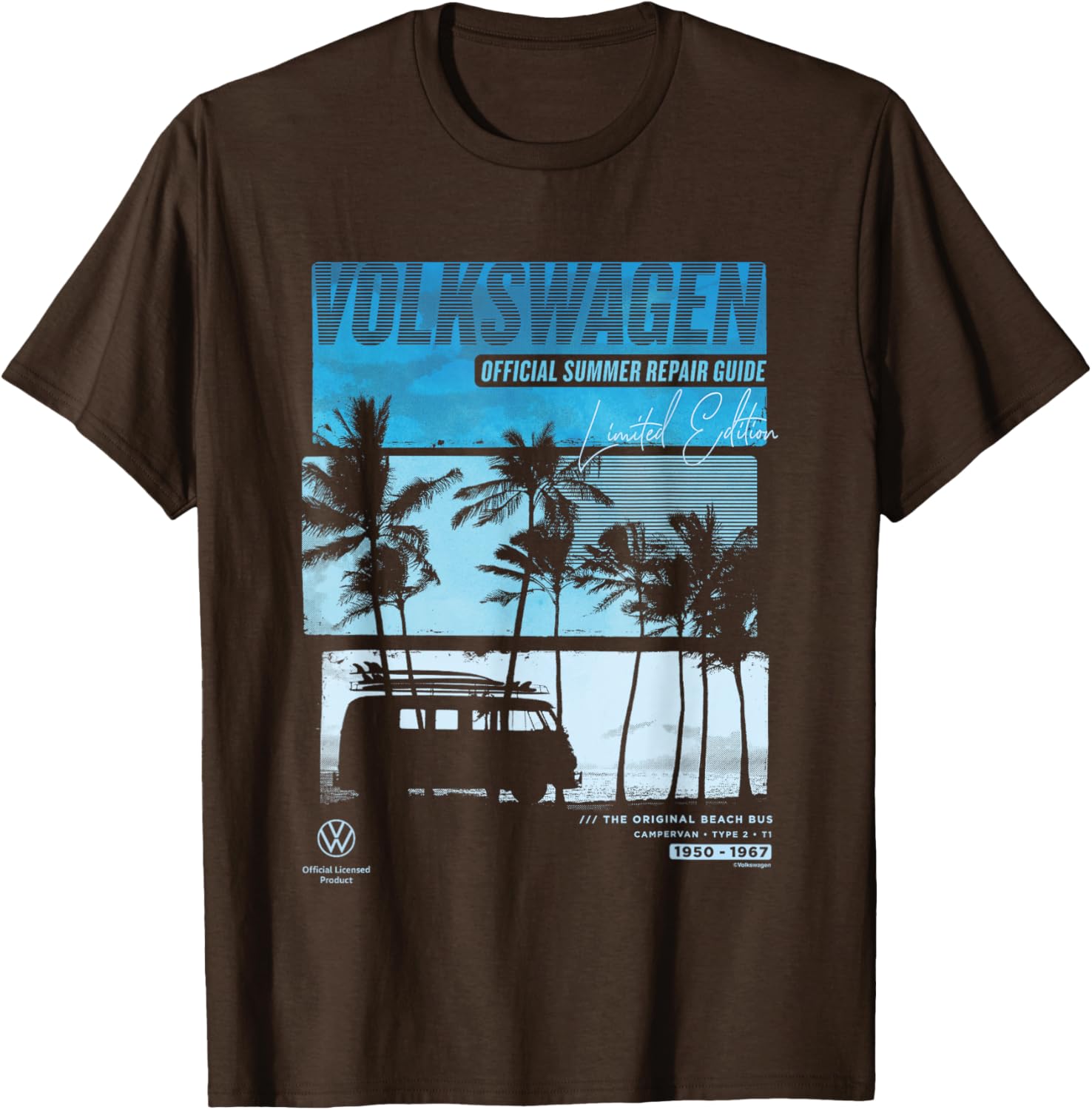 Volkswagen Type 2 T1 Beach Bus Repair Guide T-Shirt for Summer Fun - 2