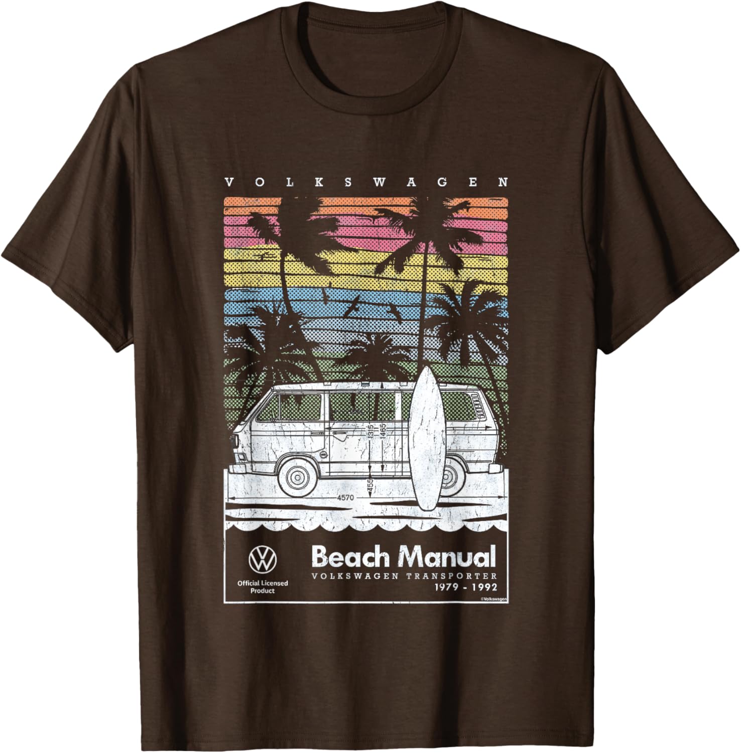 Volkswagen Transporter T3 Beach Manual T-Shirt for Van Life Lovers - 6