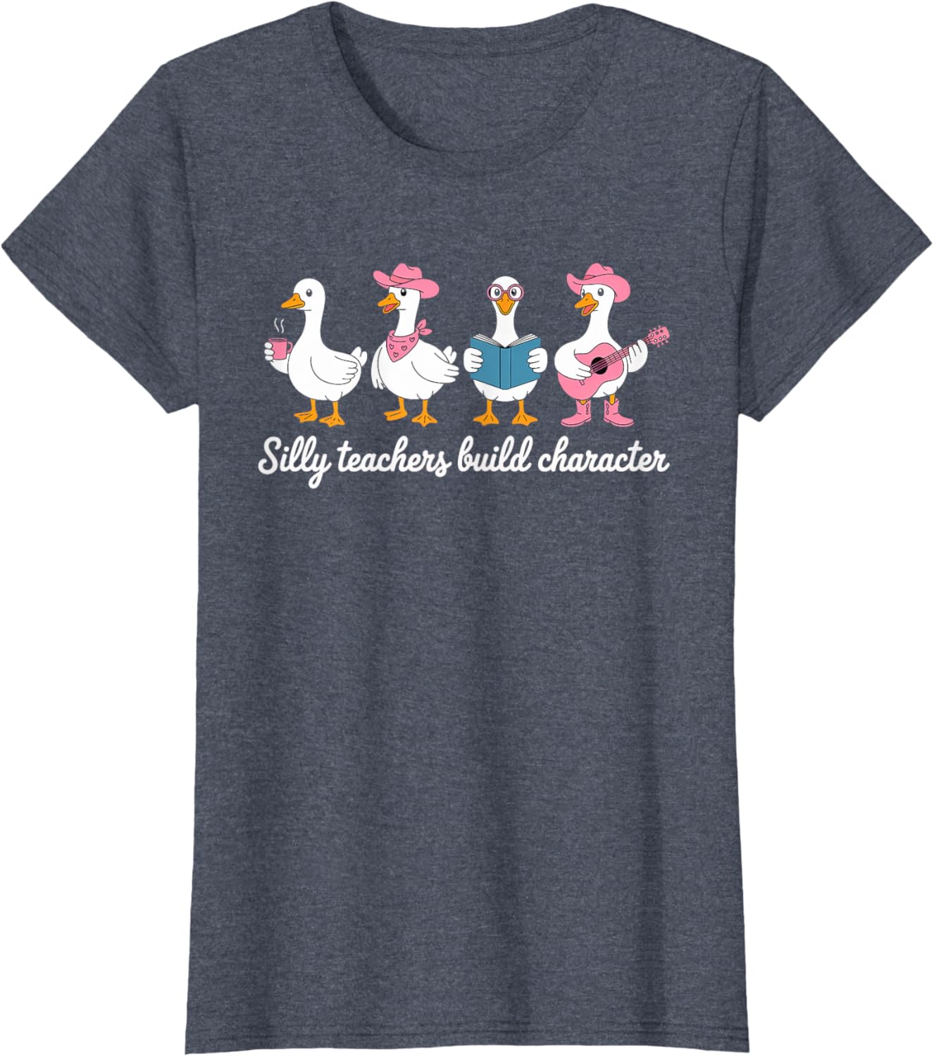 Funny Goose Back to School T-Shirt for Teachers - Silly Character Design - 11