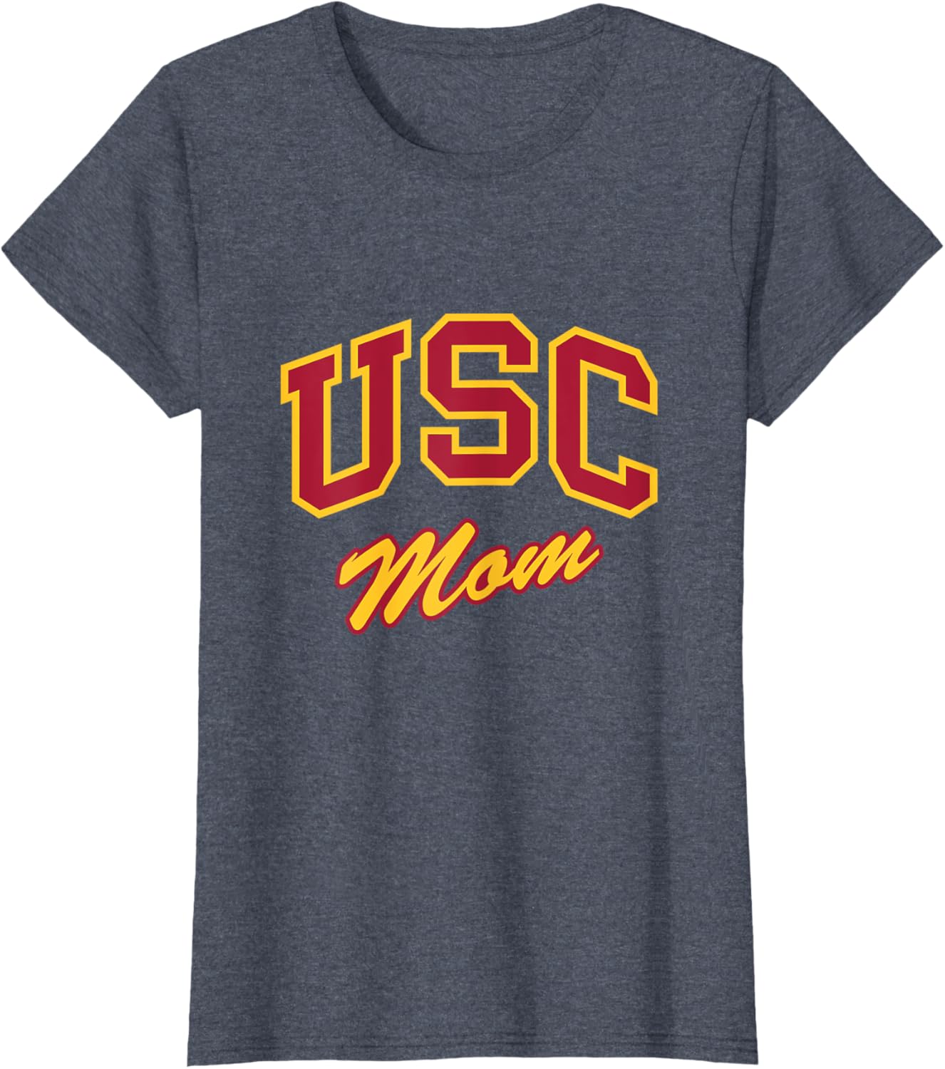 USC Mom Retro Script T-Shirt Perfect for Sports and Outdoor Activities - 1