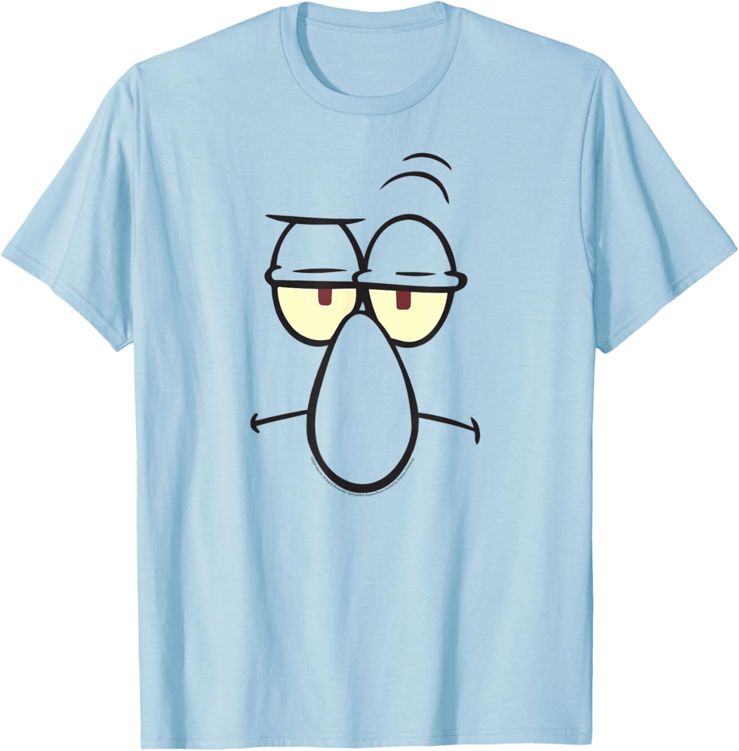 SpongeBob SquarePants Squidward Face T-Shirt for Fun Cartoon Fans - 1