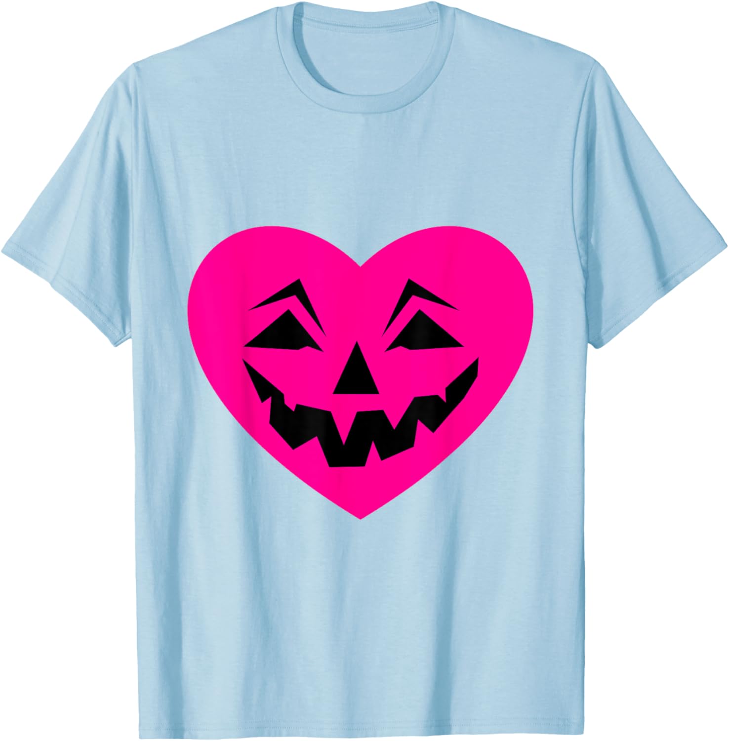 Pink Halloween Heart Goth T-Shirt for Creepy Ominous Valentine Style - 1