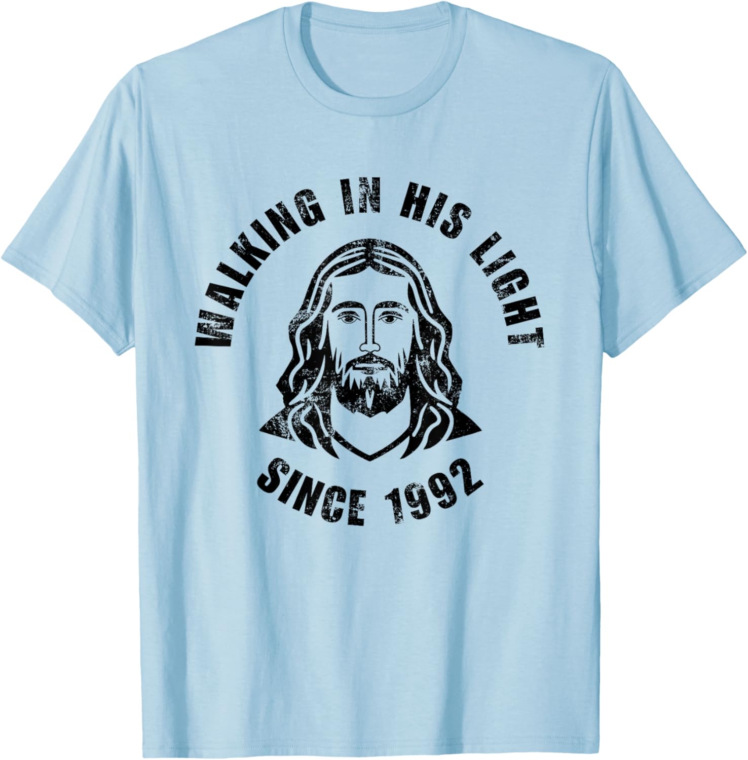 Walking In His Light Christian Quote T-Shirt for Positive Vibes Since 1992 - 8