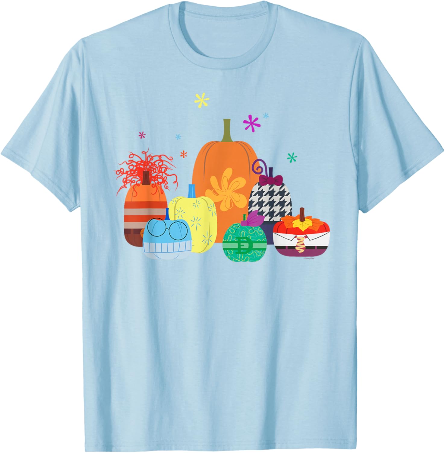 Disney Pixar Inside Out 2 Halloween Pumpkin Group T-Shirt for Fun Celebrations - 15