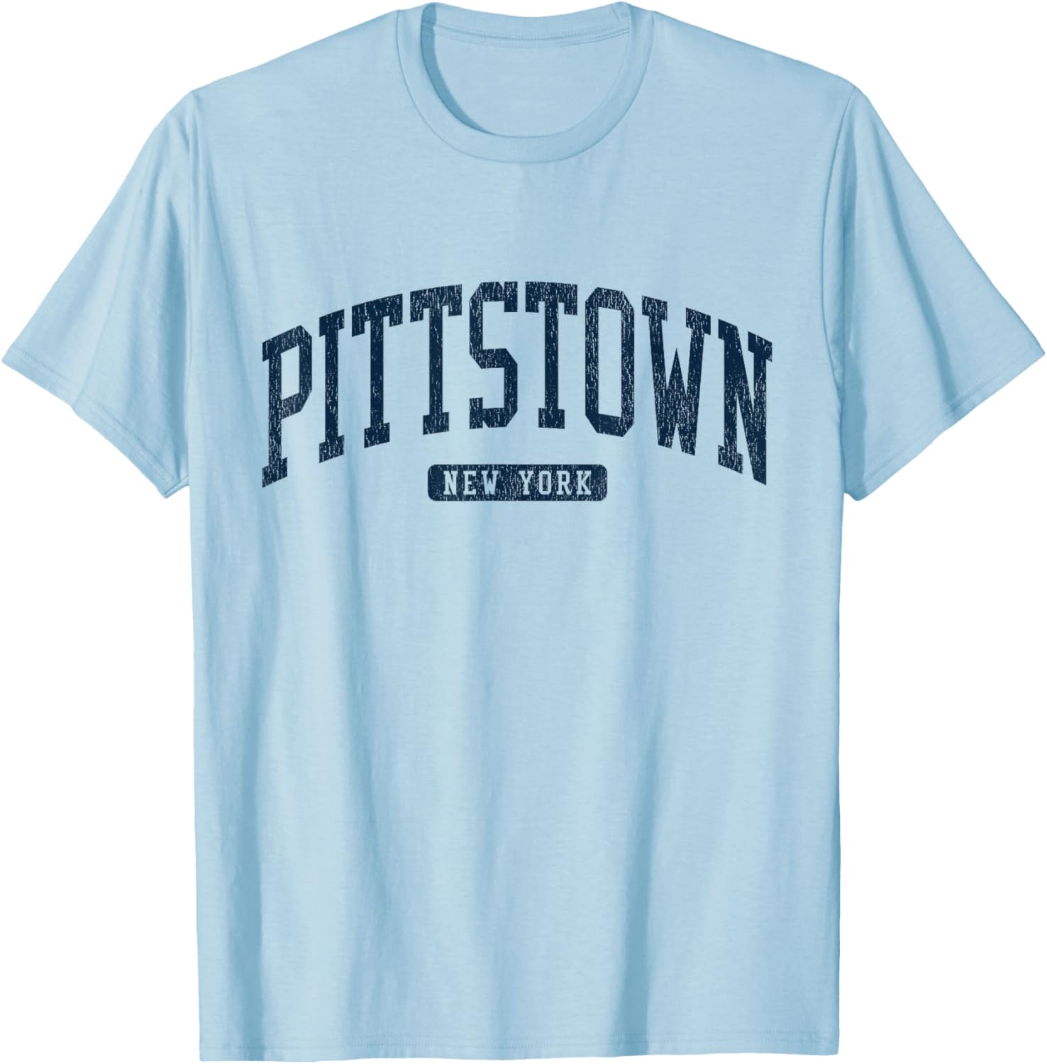 Pittstown NY College Style Blue T-Shirt for Students and Alumni - 17