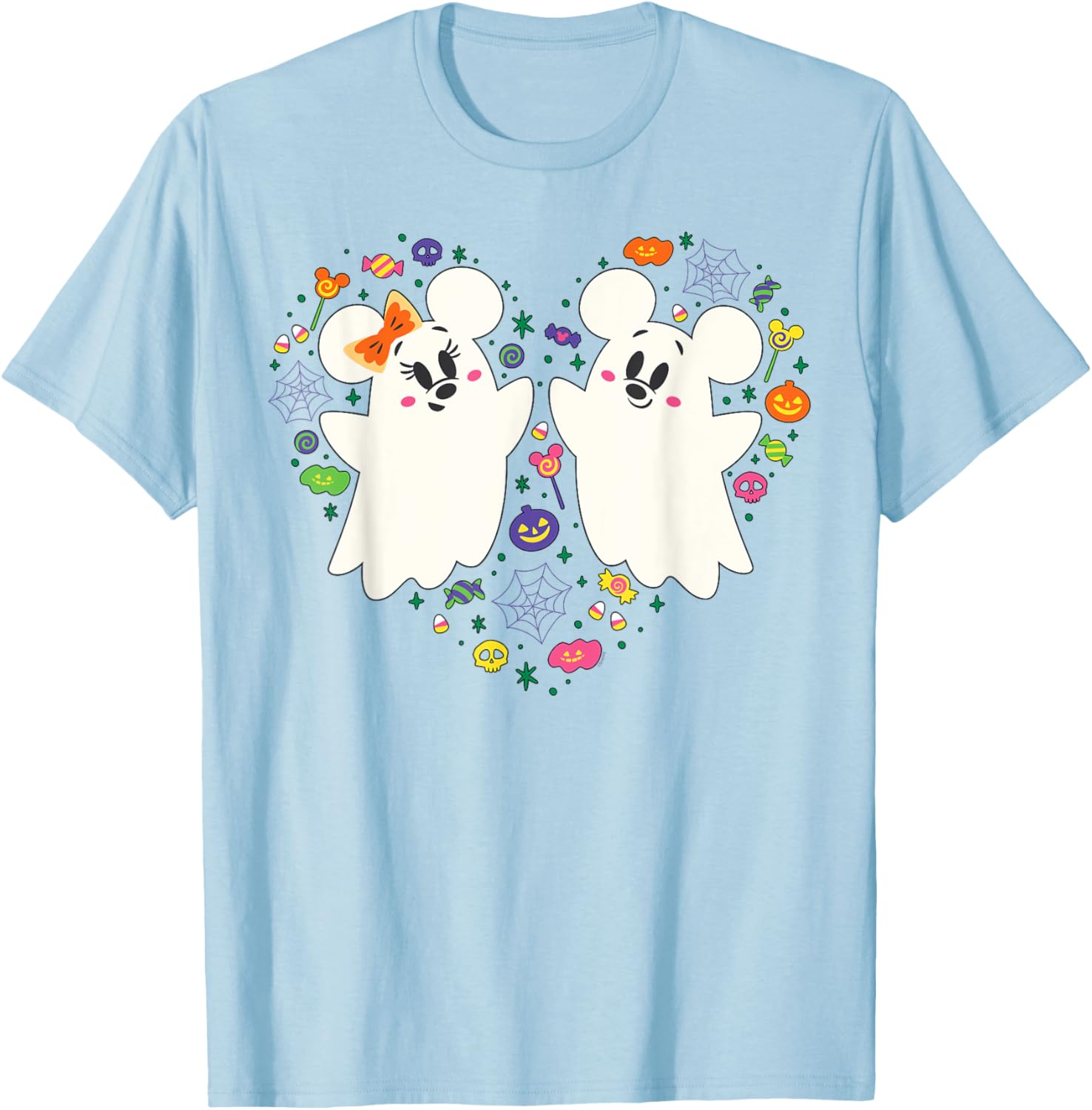 Disney Mickey and Minnie Ghosts Halloween Heart T-Shirt for Kids - 16