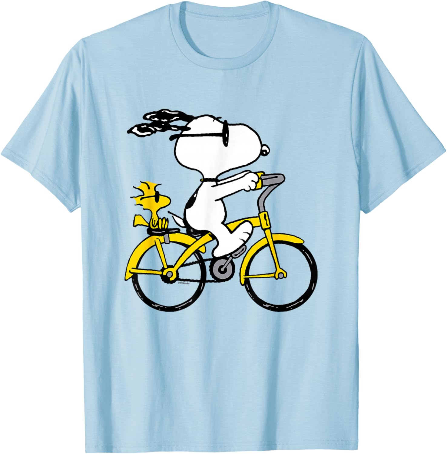 Snoopy and Woodstock Bike Ride T-Shirt for Fun Casual Outfits - 15