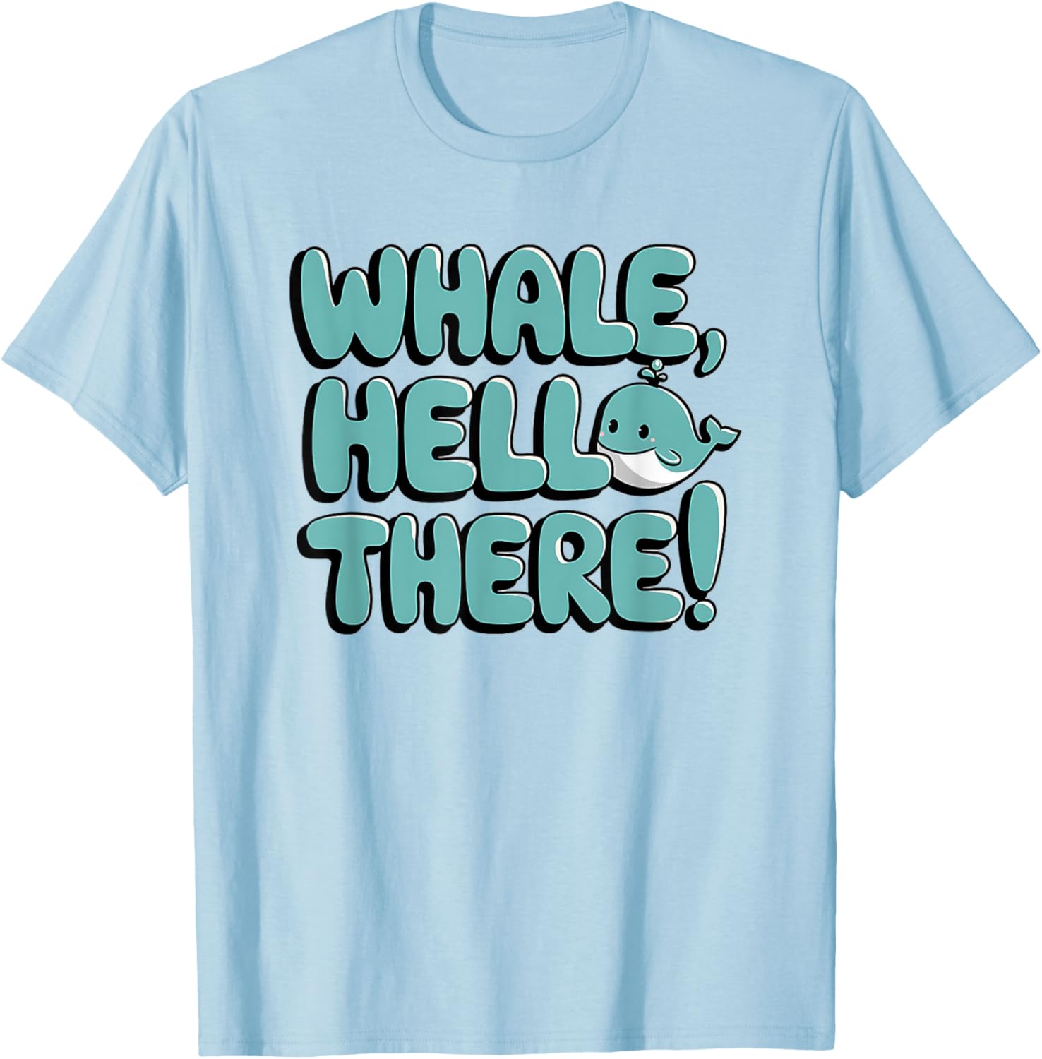 Whale Hello There Cute Ocean Pun T-Shirt for Animal Lovers - 1