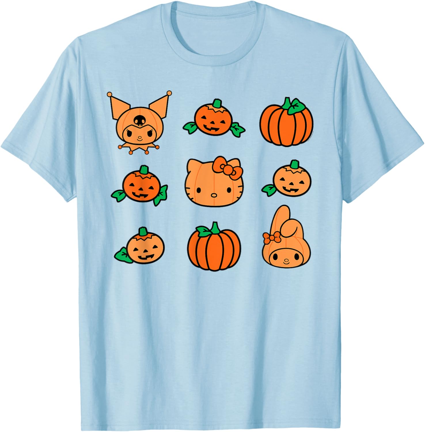Hello Kitty My Melody Kuromi Pumpkin Halloween T-Shirt for Kids - 5