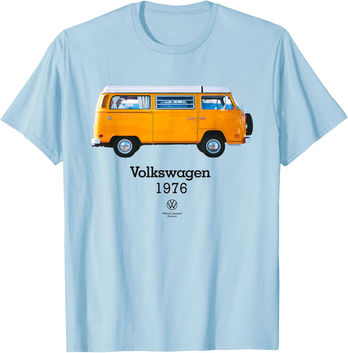 Vintage 1976 Volkswagen Camper Bus T-Shirt for Retro Adventure Lovers - 2