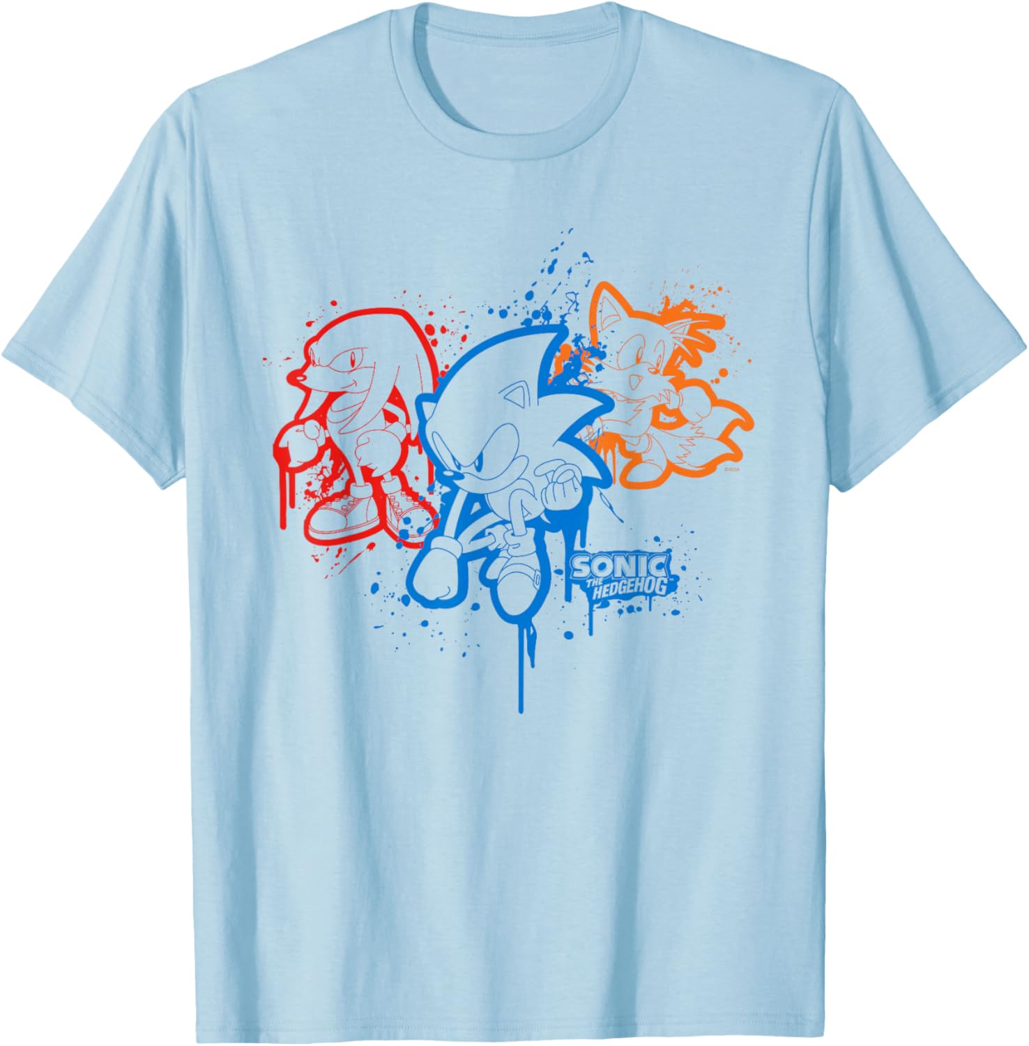 Sonic the Hedgehog Spray Paint T-Shirt Fun Graphic Tee for Fans - 8