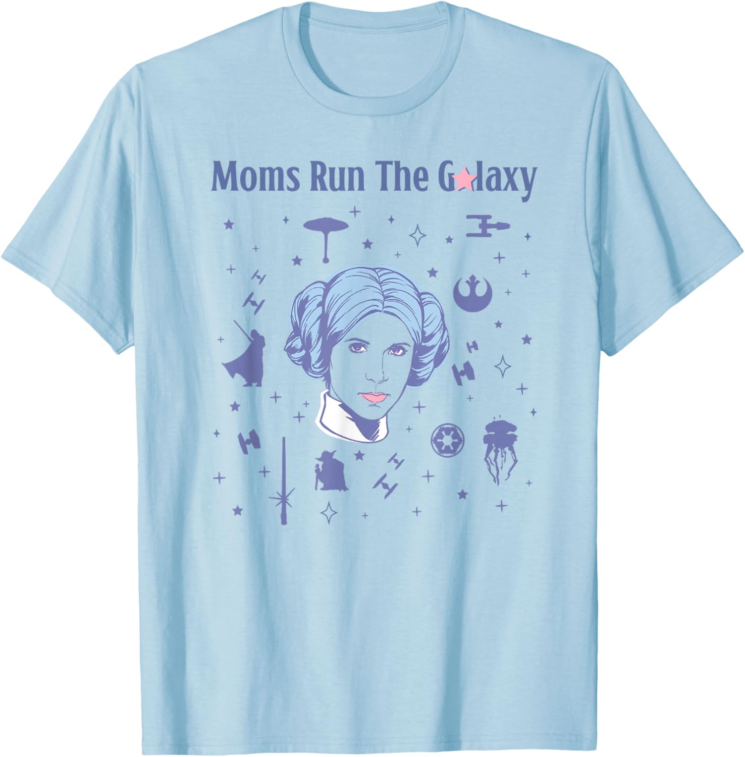 Star Wars Mother's Day T-Shirt with Leia Portrait for Moms Who Inspire - 1