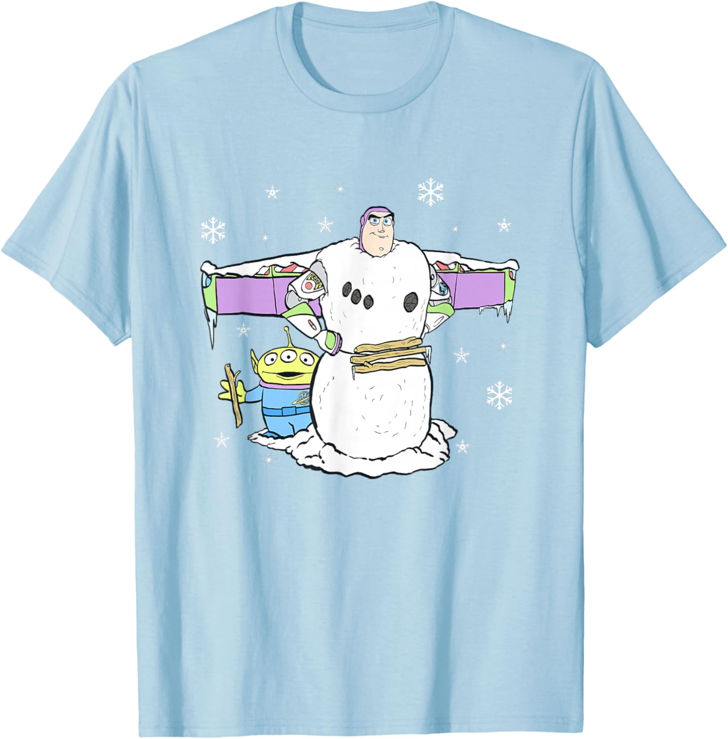 Disney Pixar Toy Story Christmas Buzz Snowman Logo T-Shirt for Kids - 8