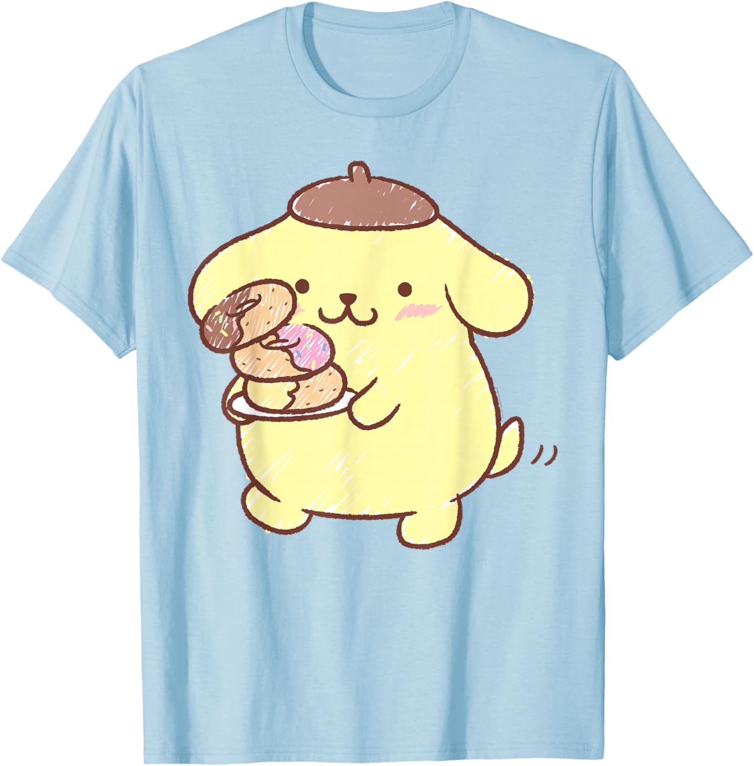 Pompompurin Donuts T-Shirt Cute & Comfy Clothing for Fans - 5