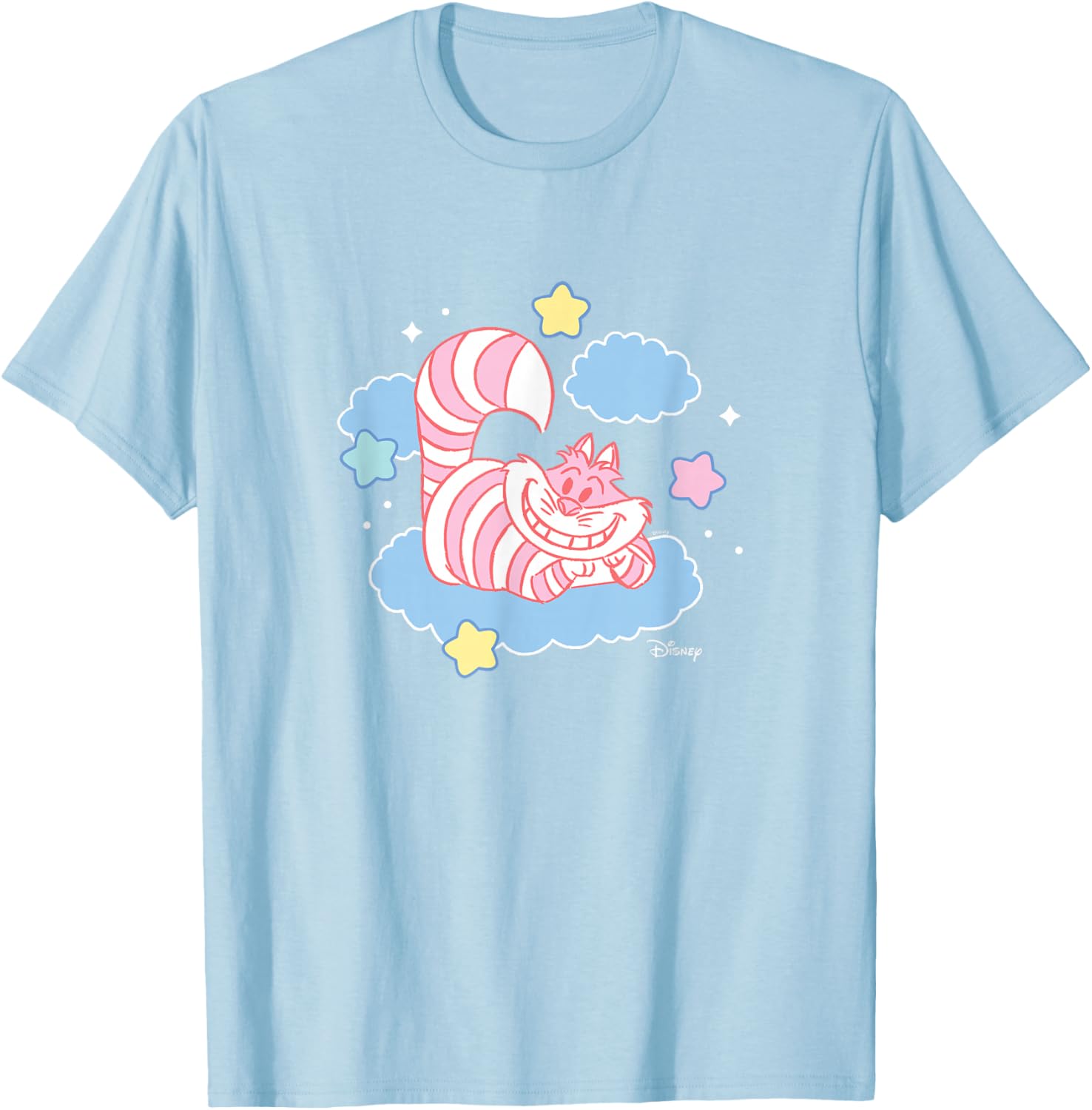 Pastel Cheshire Cat T-Shirt - Cute Alice in Wonderland Clothing for Fans - 1