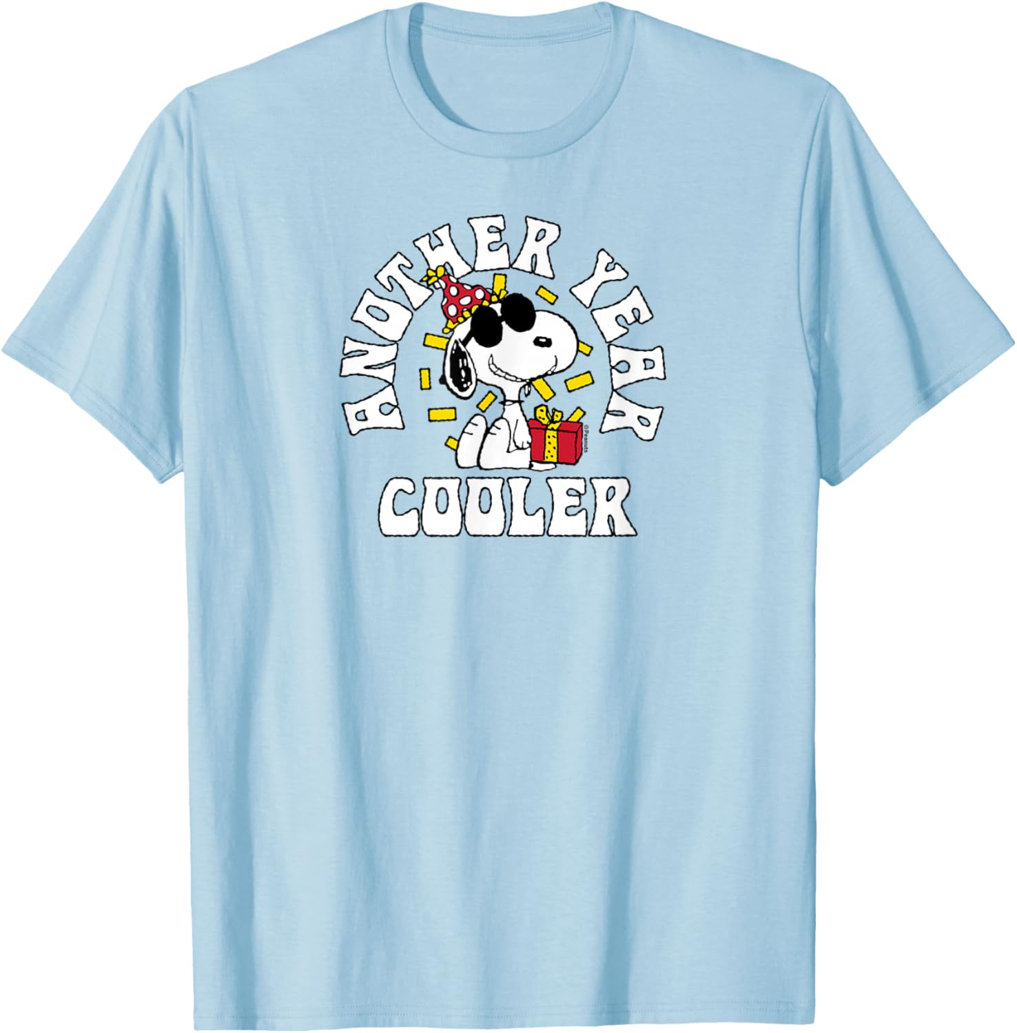 Snoopy Birthday Another Year Cooler T-Shirt for Fun Peanuts Fans - 1