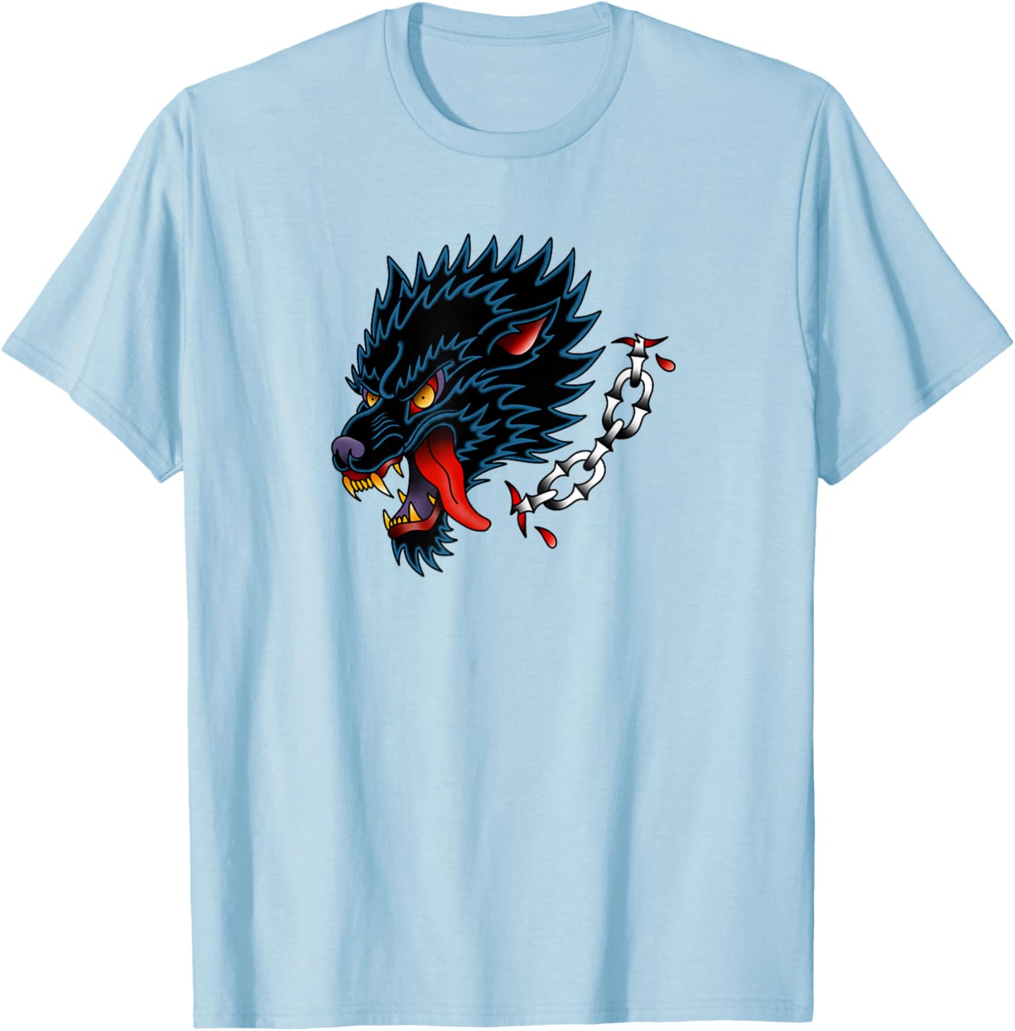 Old School Wolf Tattoo Design T-Shirt for Stylish Animal Lovers - 15