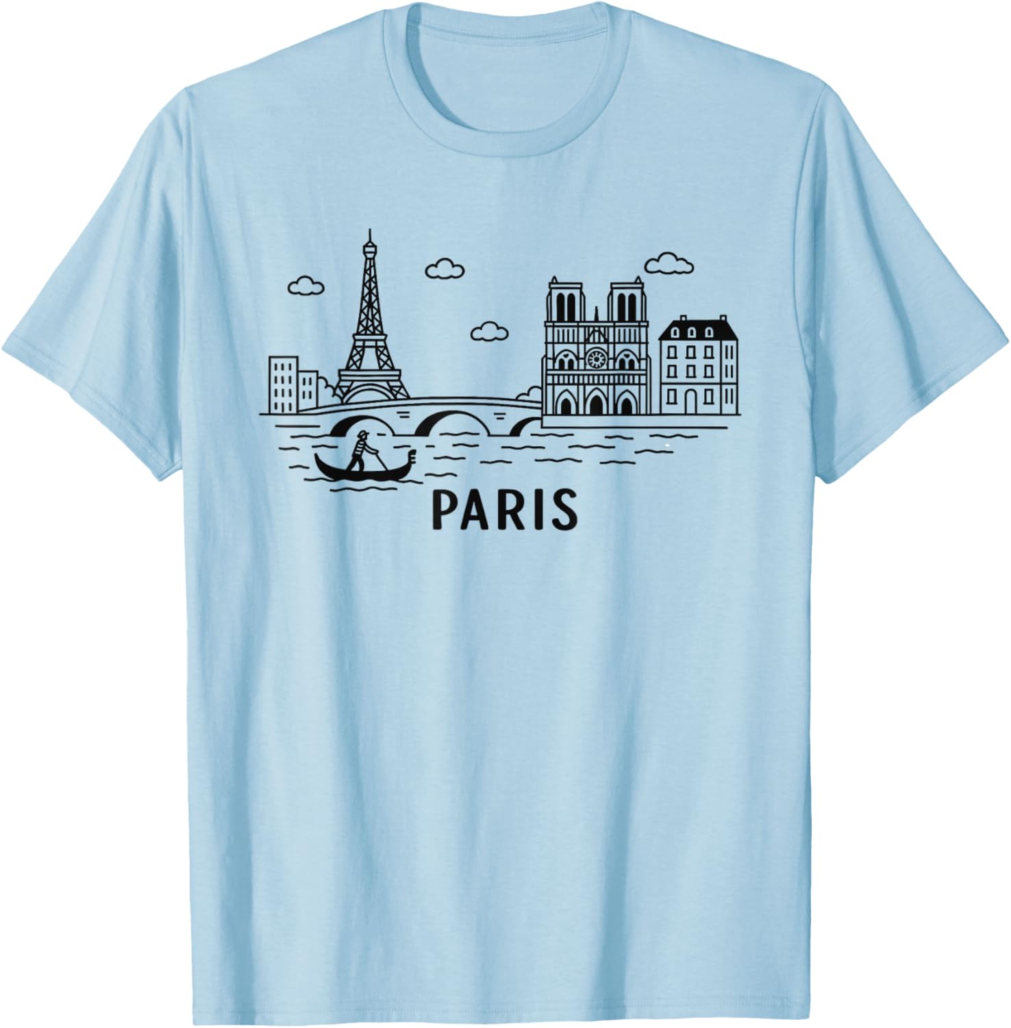 Paris Skyline Eiffel Tower T-Shirt France Souvenir Gift for Travelers - 9
