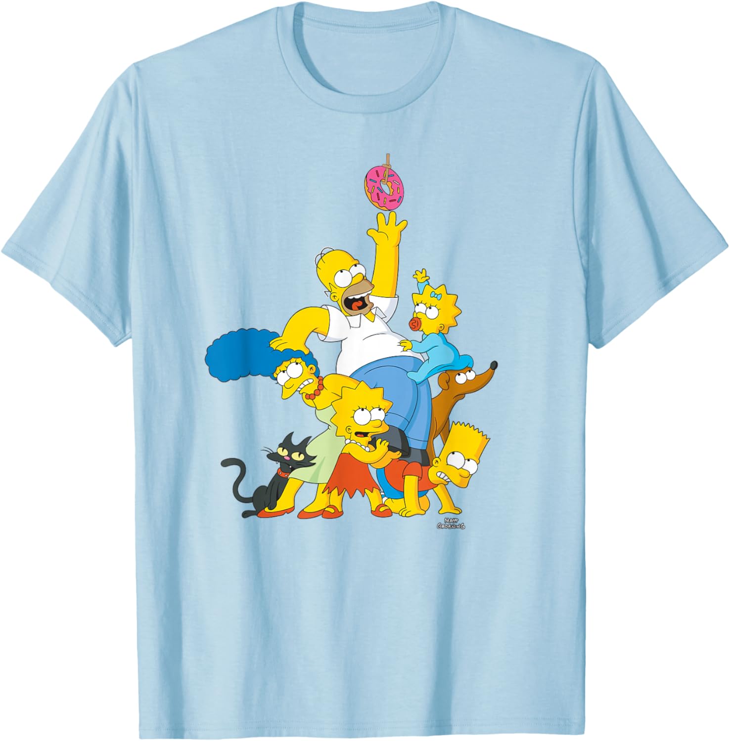 The Simpsons Family Donut Reach T-Shirt for Fun and Stylish Fans - 6