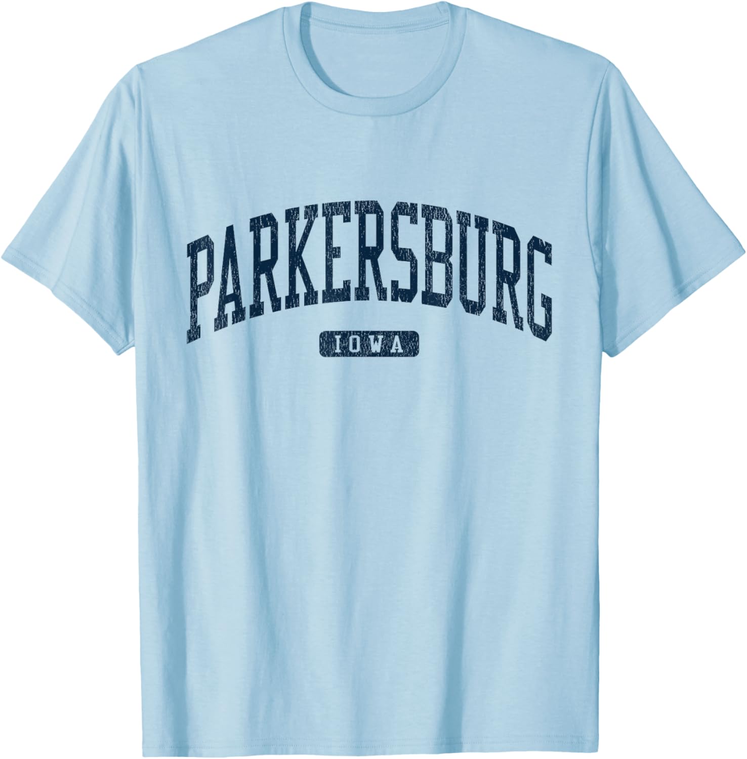 Stylish Blue Parkersburg Iowa College T-Shirt for Students and Alumni - 16