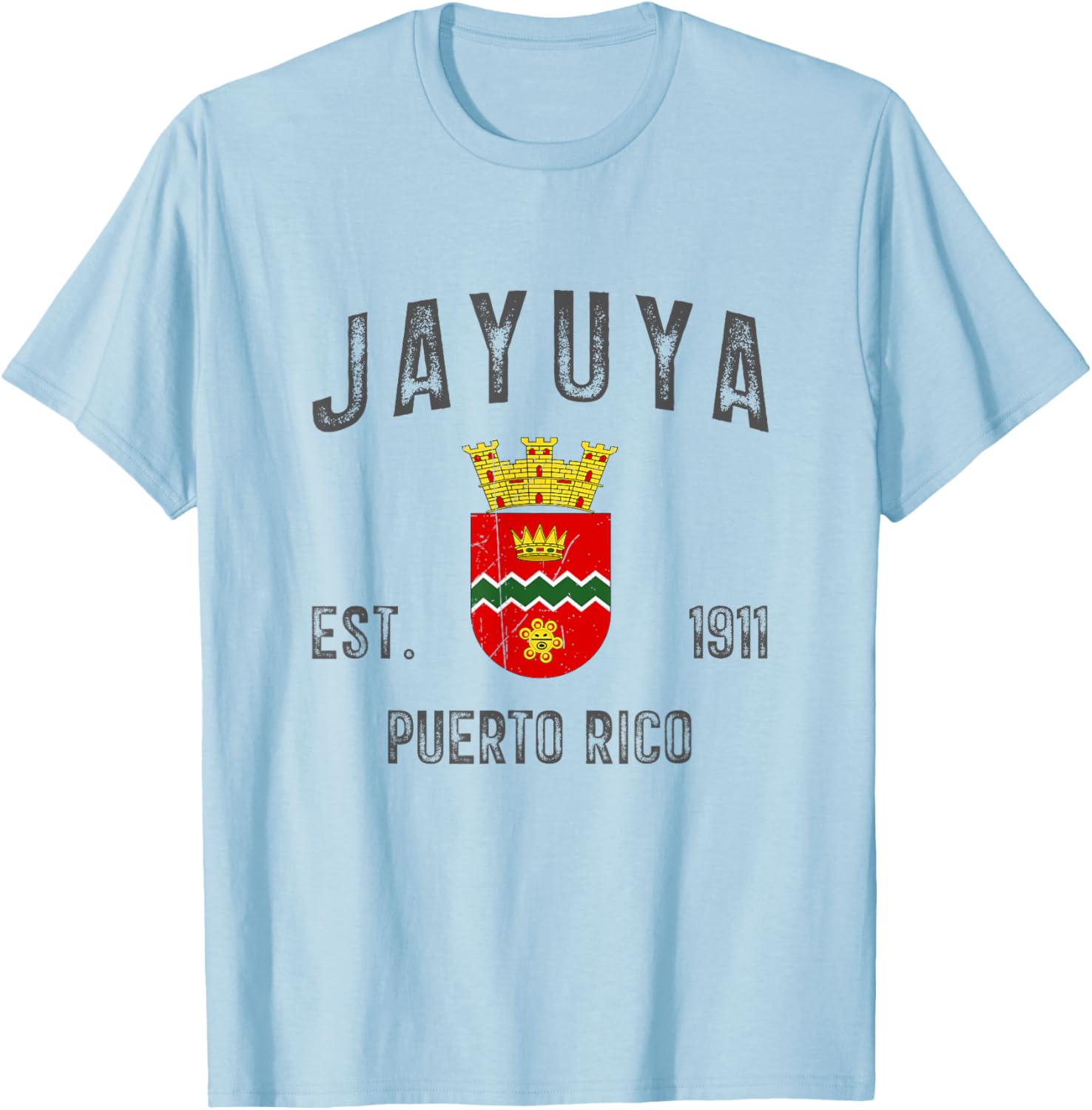 Vintage Jayuya Puerto Rico Flag T-Shirt Established 1911 for Proud Islanders - 1