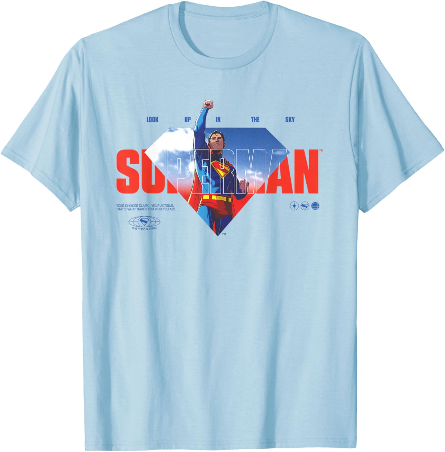 Superman Up In The Sky T-Shirt for Fans - Stylish Apparel for All - 3