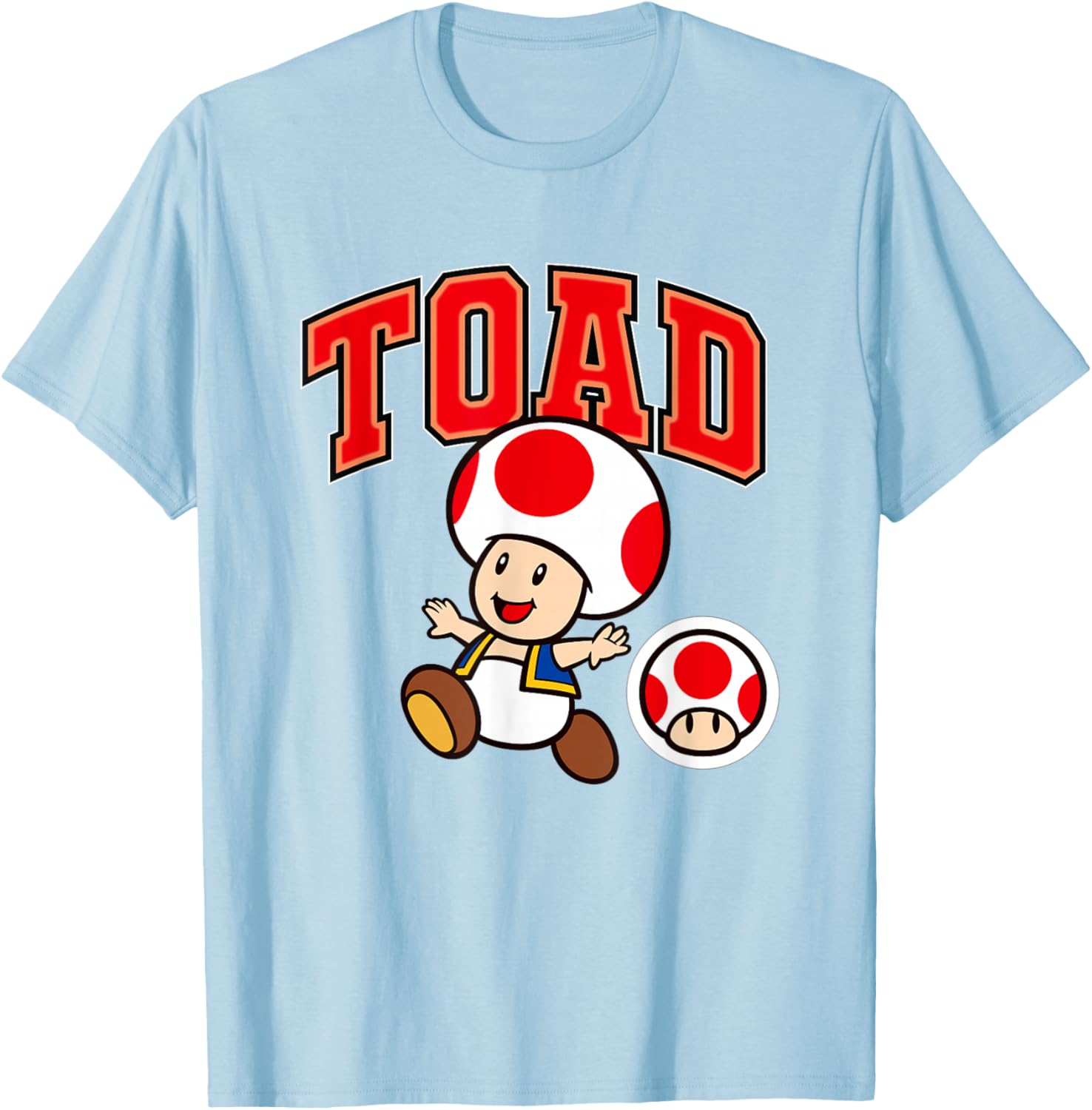 Super Mario Toad Collegiate Style T-Shirt for Fun Gaming Fashion - 22